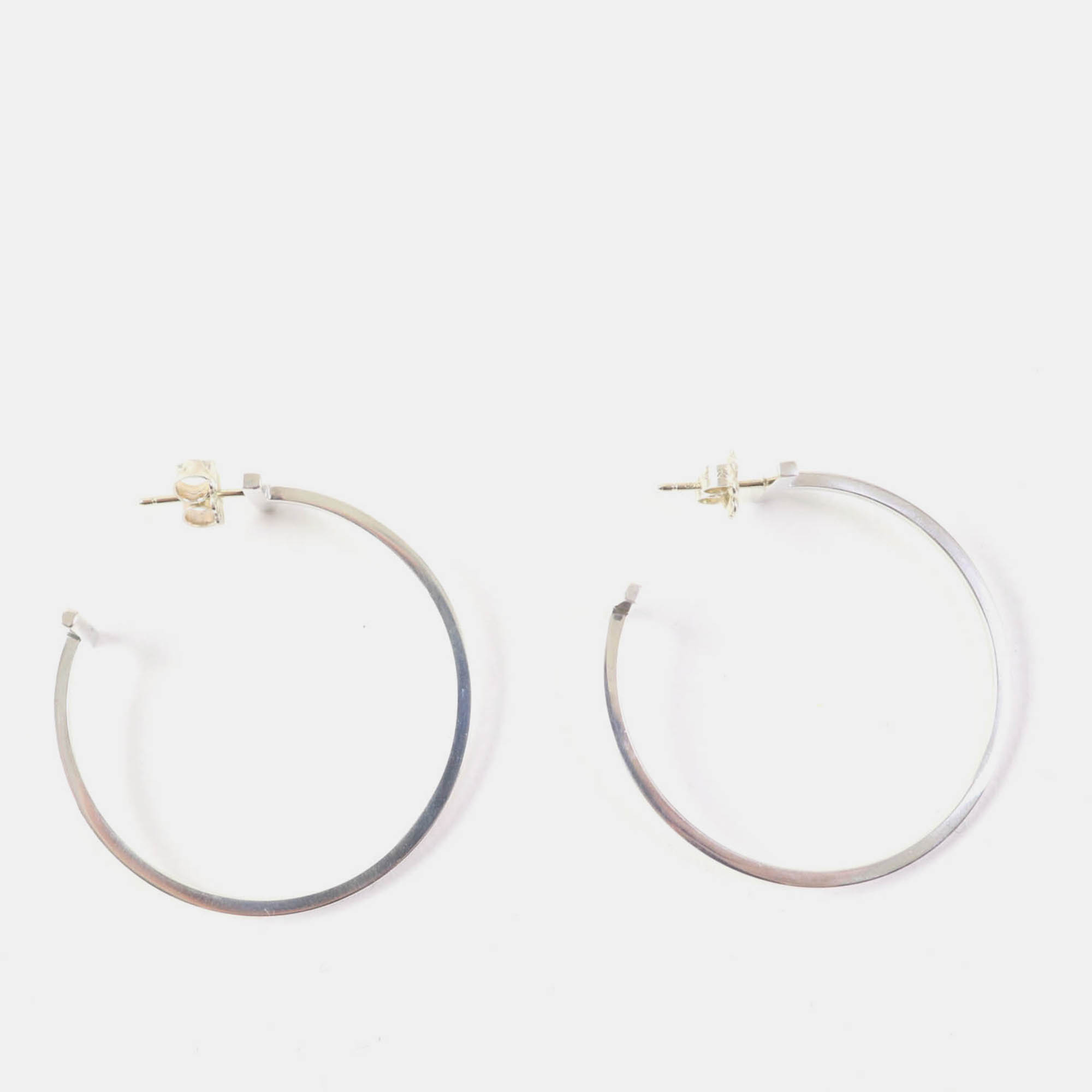 

Tiffany & Co Ag925 Silver Hoop Earrings Silver Metal