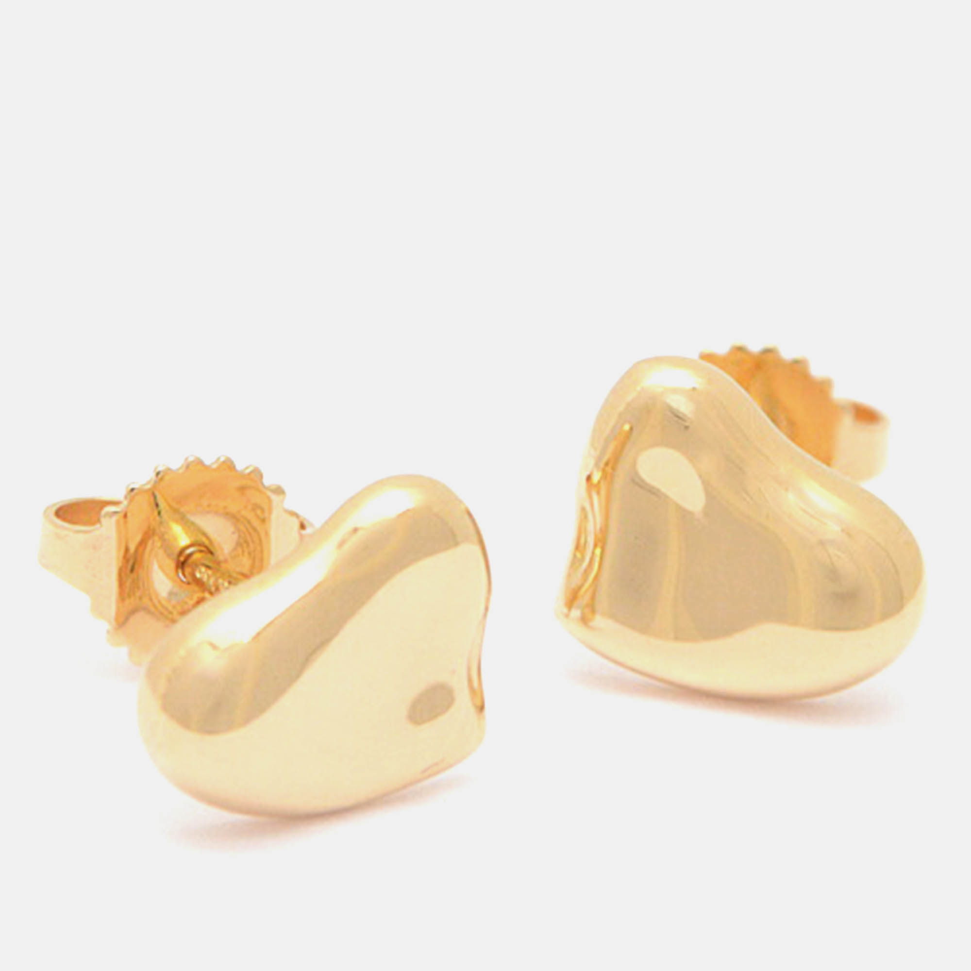 

Tiffany Full Heart Stud Earrings Yellow Gold Gold Metal