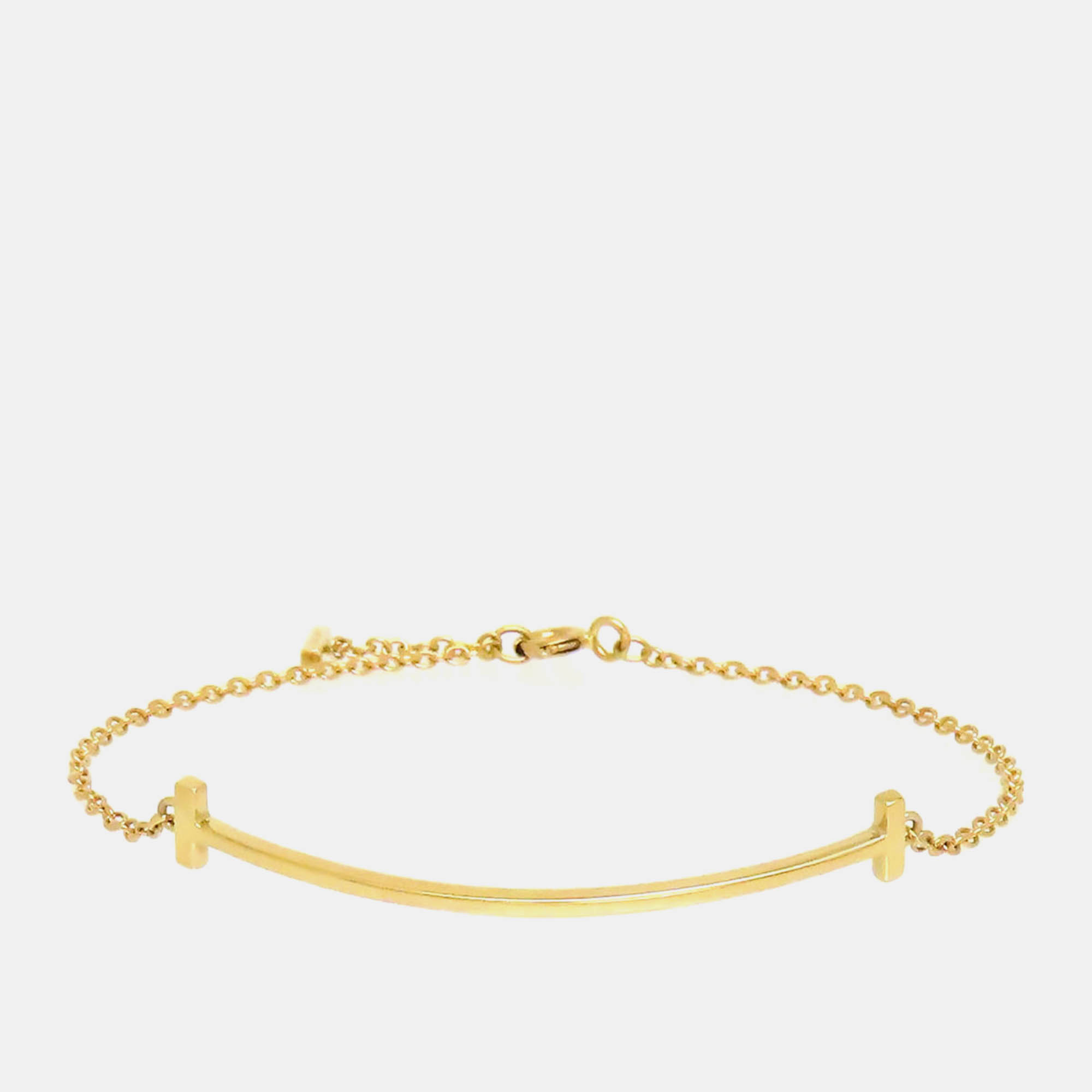 

Tiffany & Co 18K Yg T Smile Bracelet Gold Metal