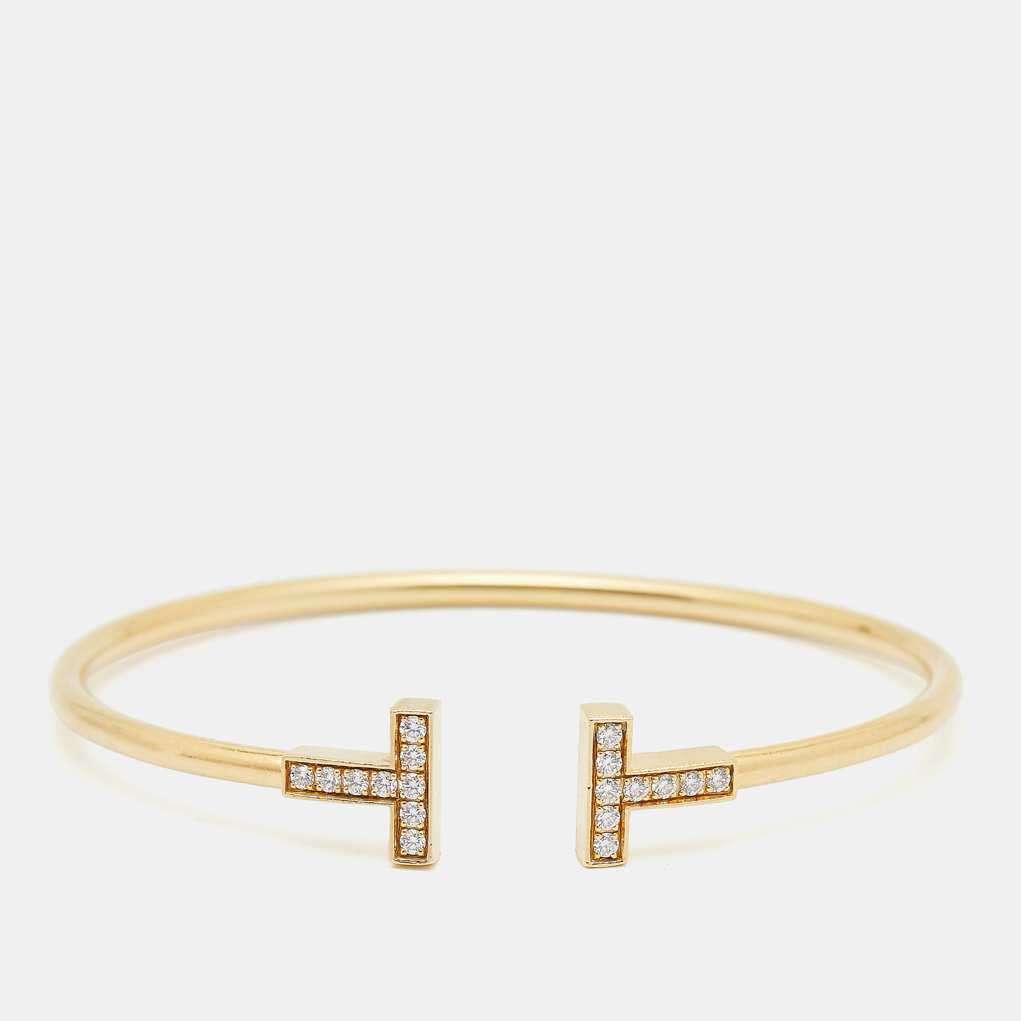 

Tiffany & Co. T Wire Diamond 18k Yellow Gold Bracelet