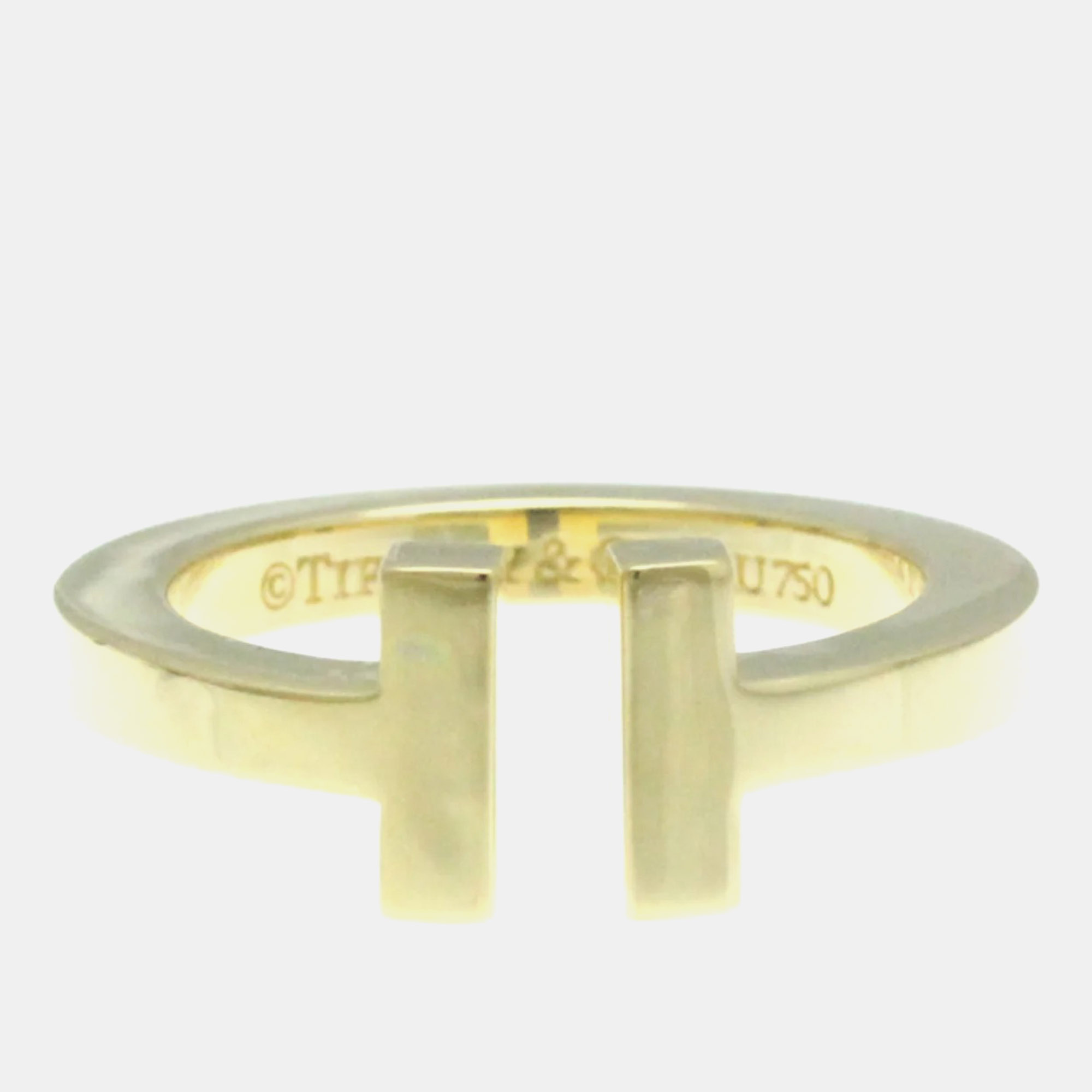 

Tiffany & Co. 18K Yellow Gold T Square Ring EU 50