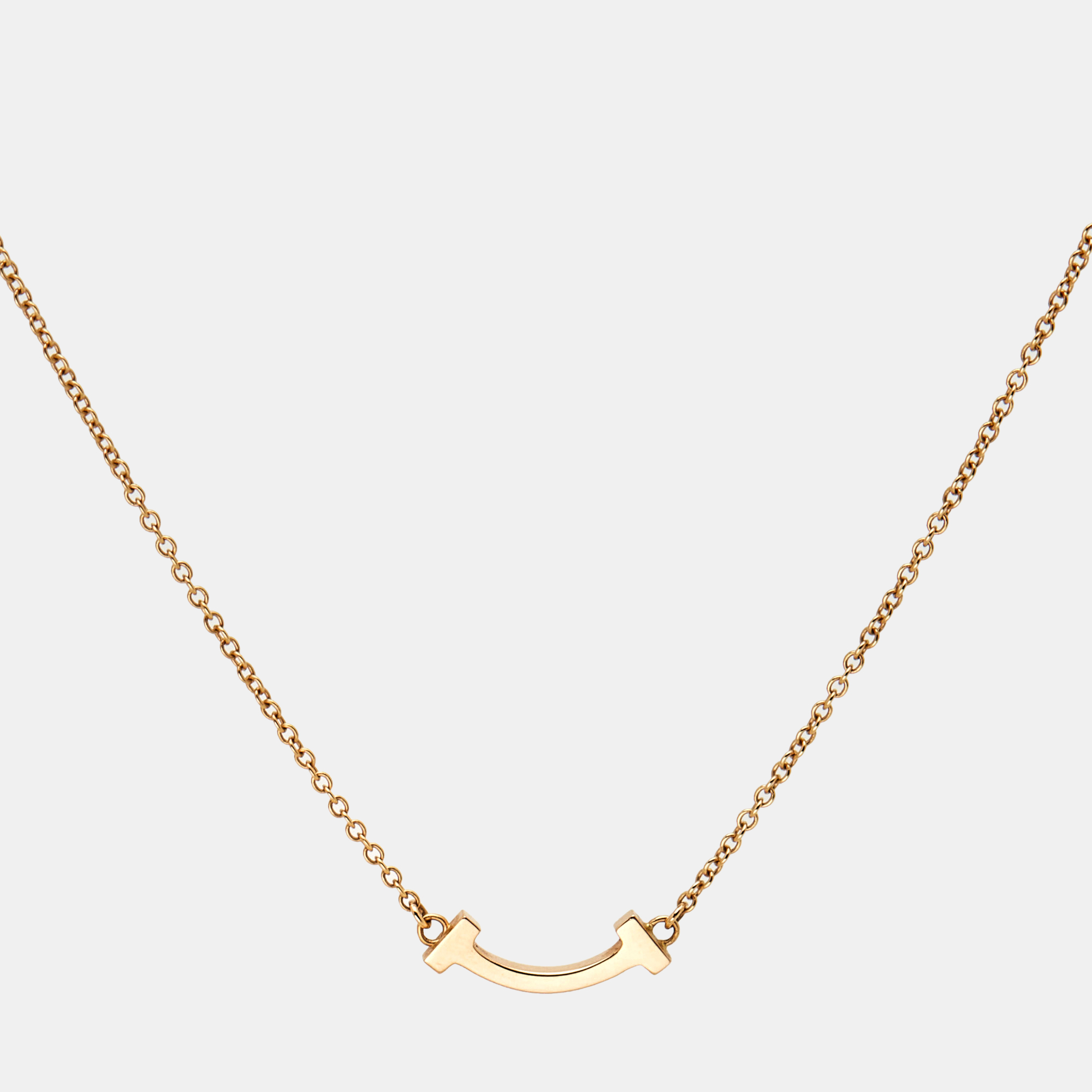 

Tiffany & Co. T Smile Mini 18K Rose Gold Necklace