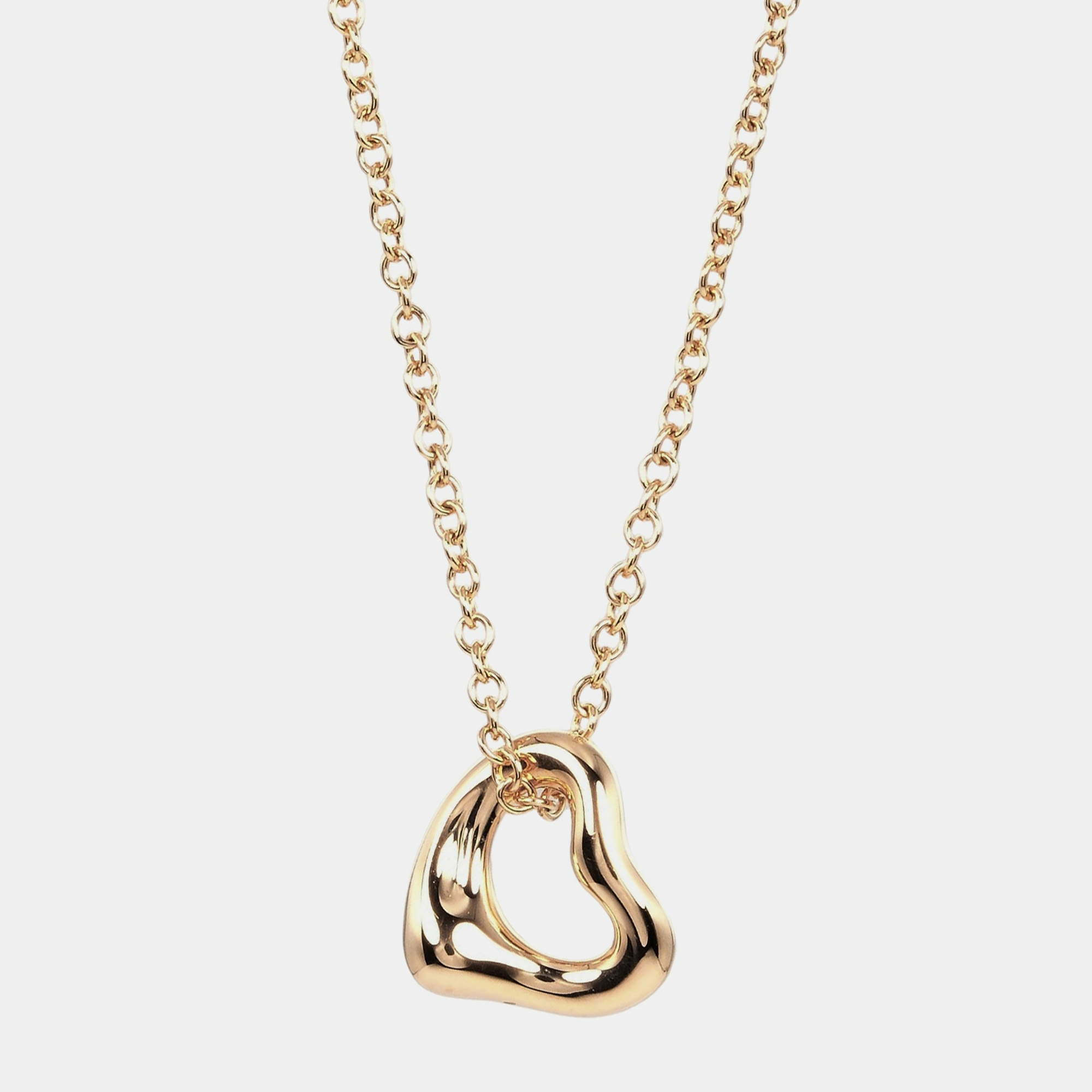 

Tiffany & Co. 18 K Rose Gold Open Heart Necklace