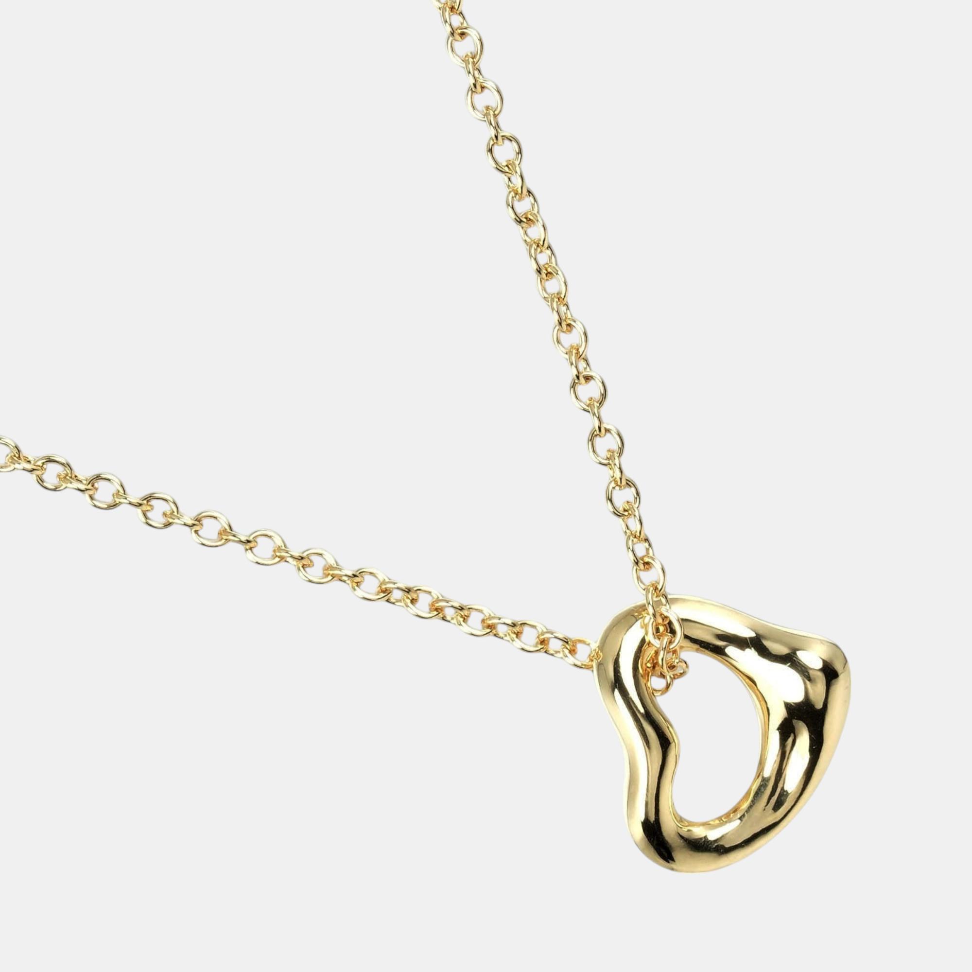 

Tiffany & Co. 18K Yellow Gold Open Heart Necklace