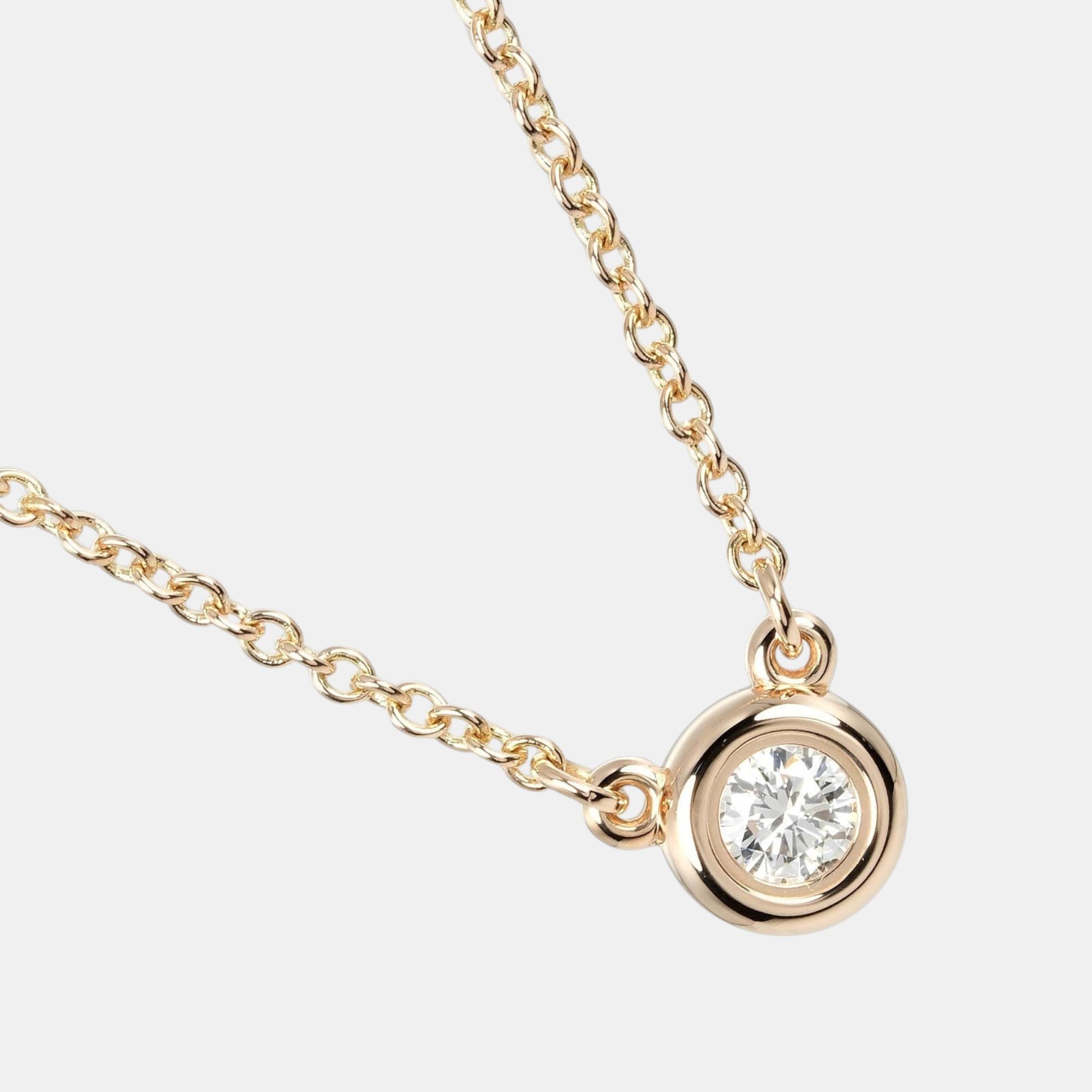 

Tiffany & Co. 18K Pink Gold Diamonds by the Yard Pendant Necklace