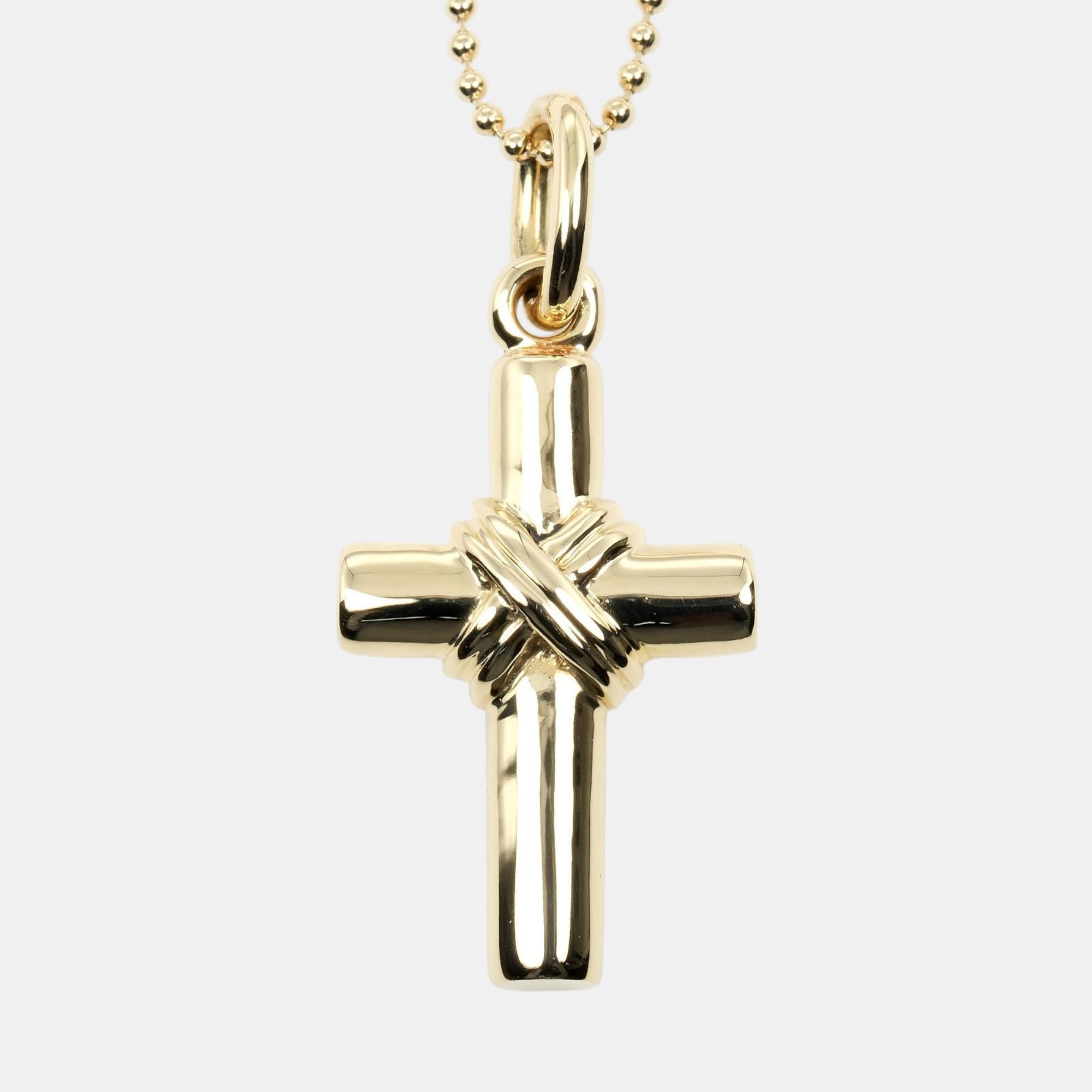 

Tiffany & Co. 18K Yellow Gold Signature Cross Necklace