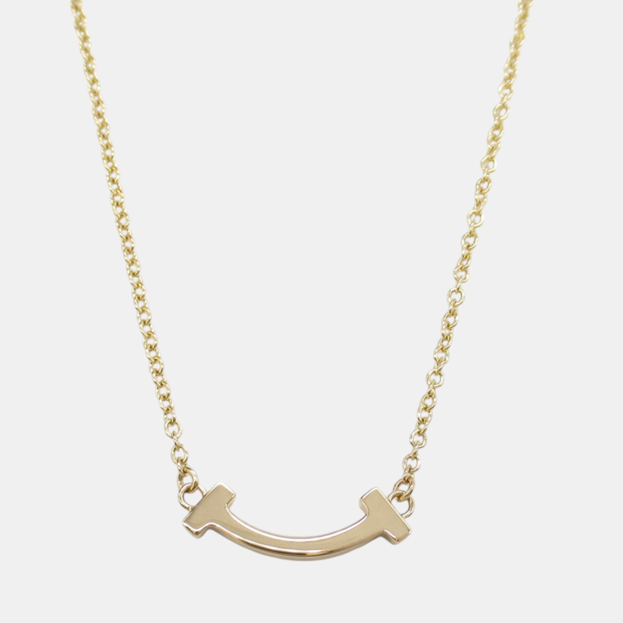 

Tiffany & Co. 18K Yellow Gold T Smile Mini Necklace