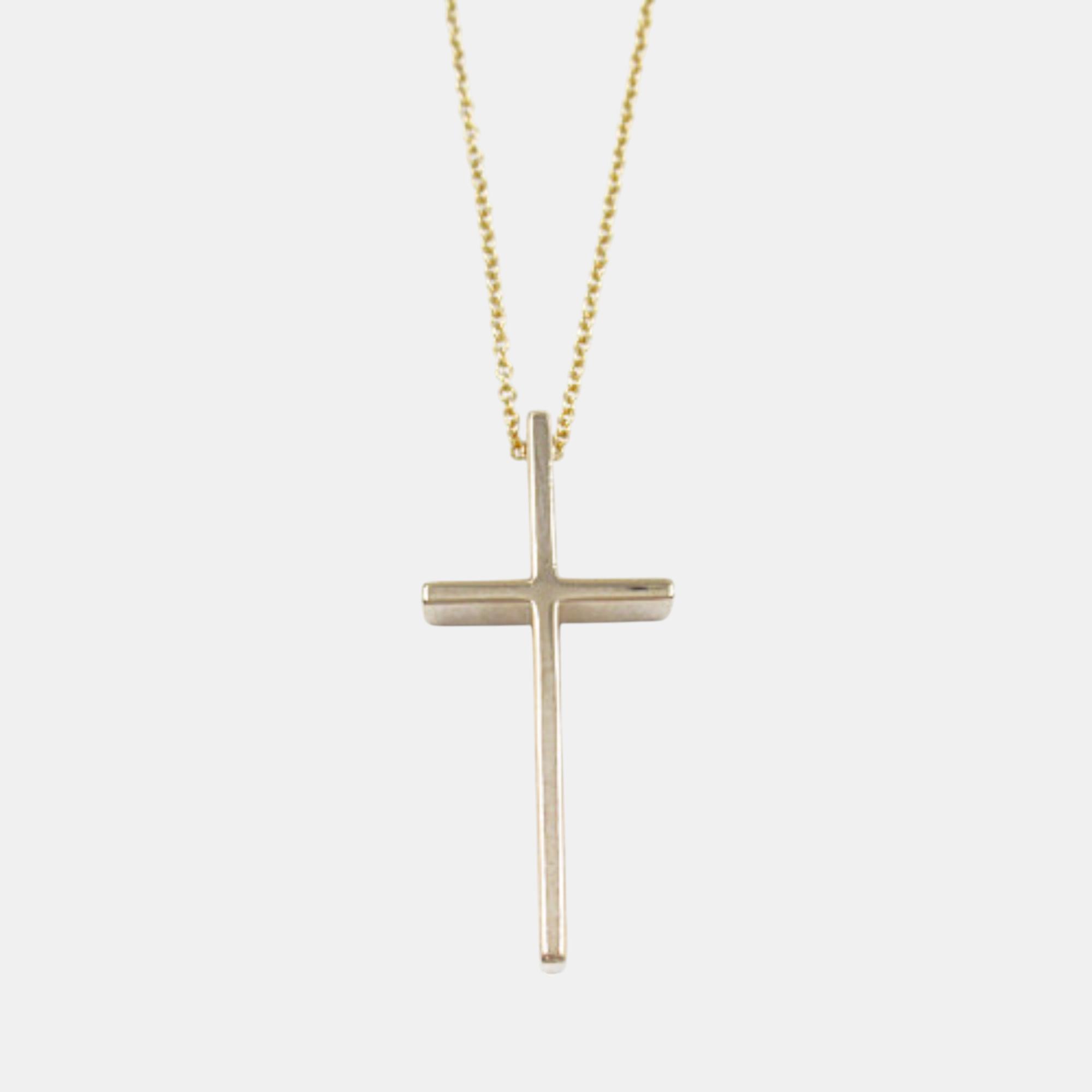 

Tiffany & Co. 18K Rose Gold Cross Pendant Necklace