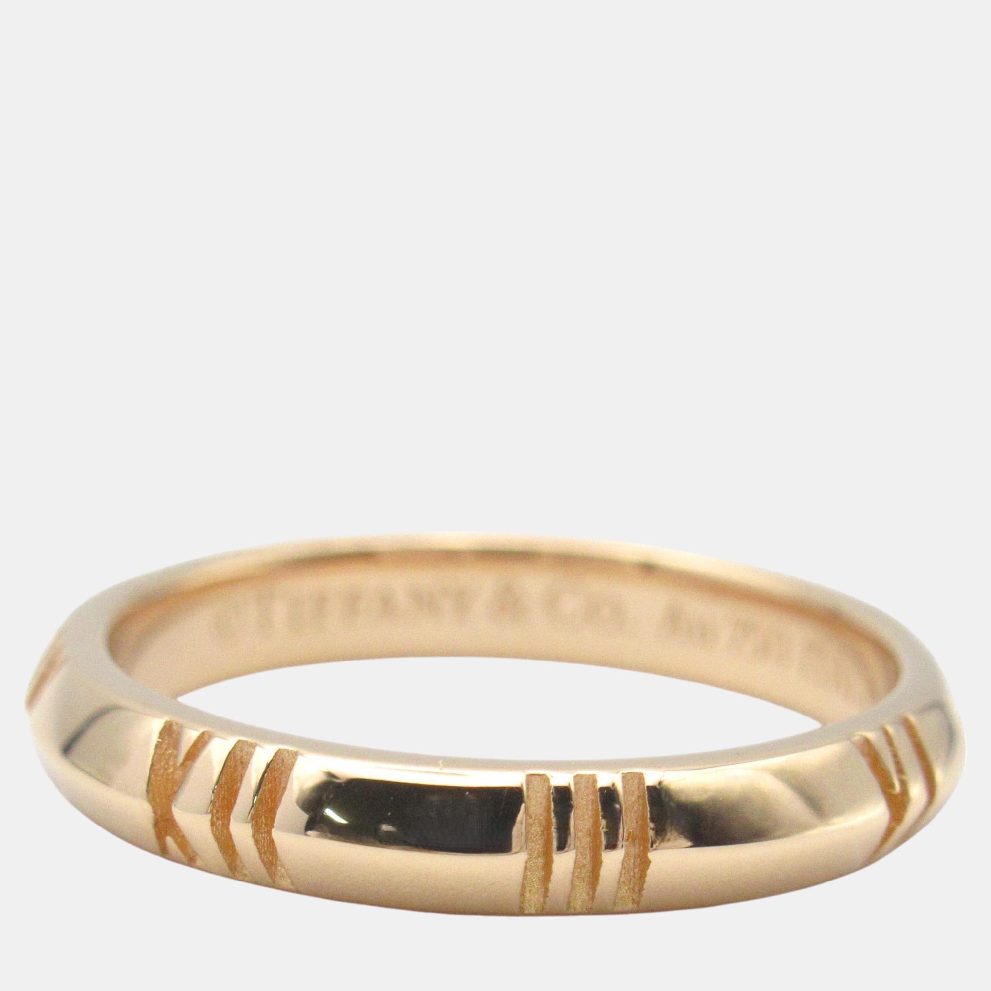 

Tiffany & Co. 18K Pink Gold Atlas Ring EU 49