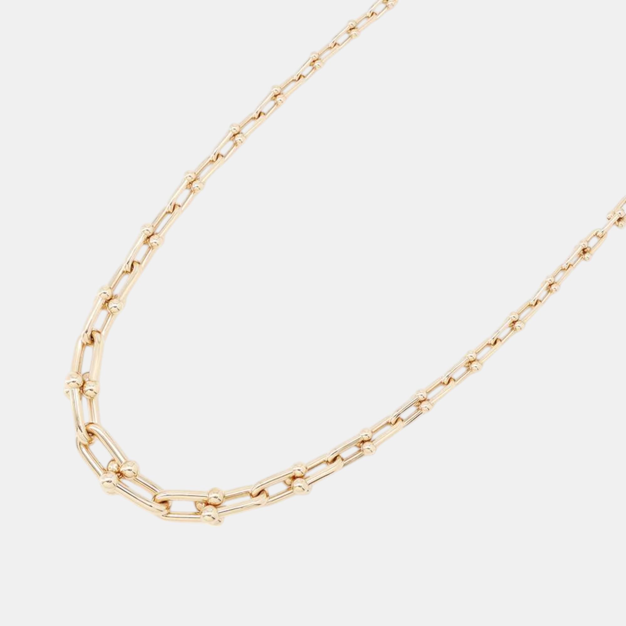 

Tiffany & Co. 18K Pink Gold Hardware Graduated Link Necklace