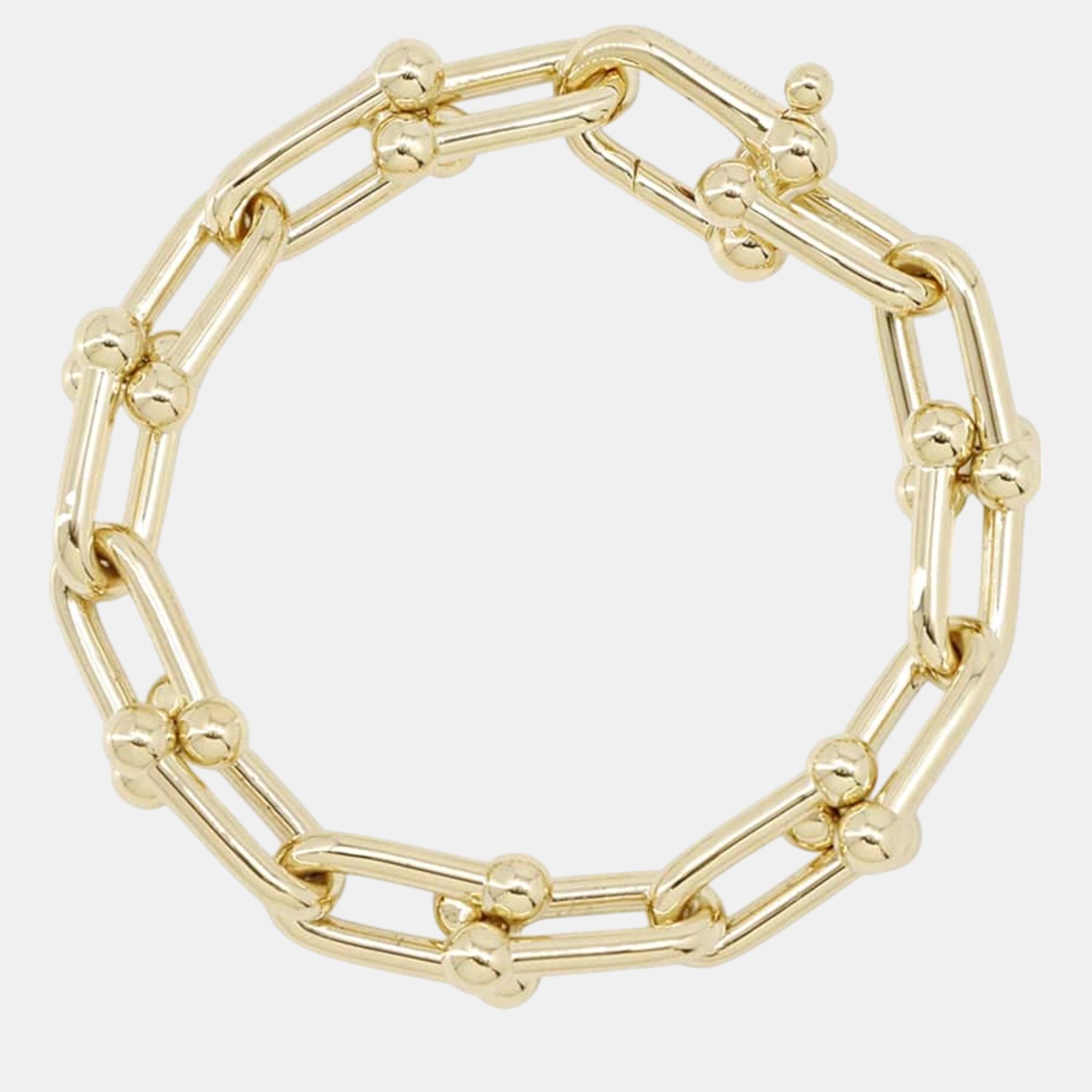 

Tiffany & Co. 18K Yellow Gold Hardware Large Link Bracelet Size Large