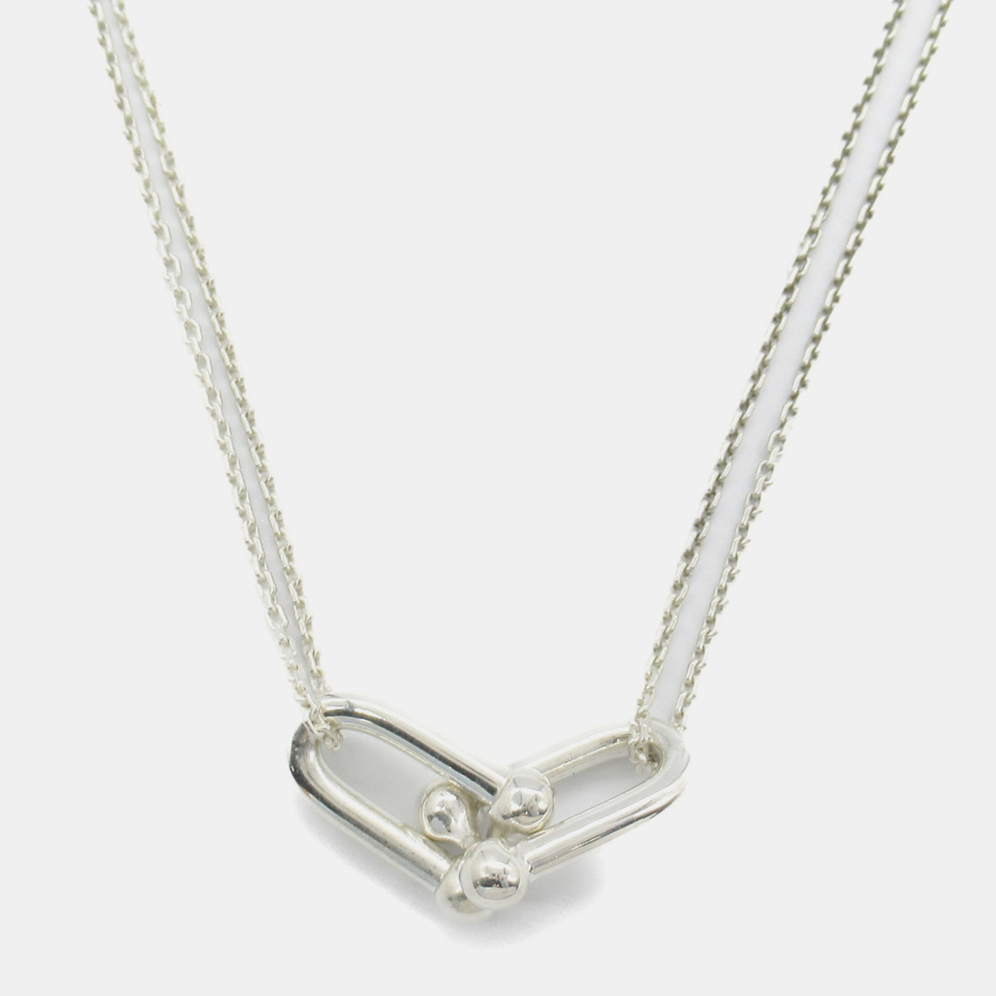 

Tiffany & Co. Silver Large Link Pendant Necklace