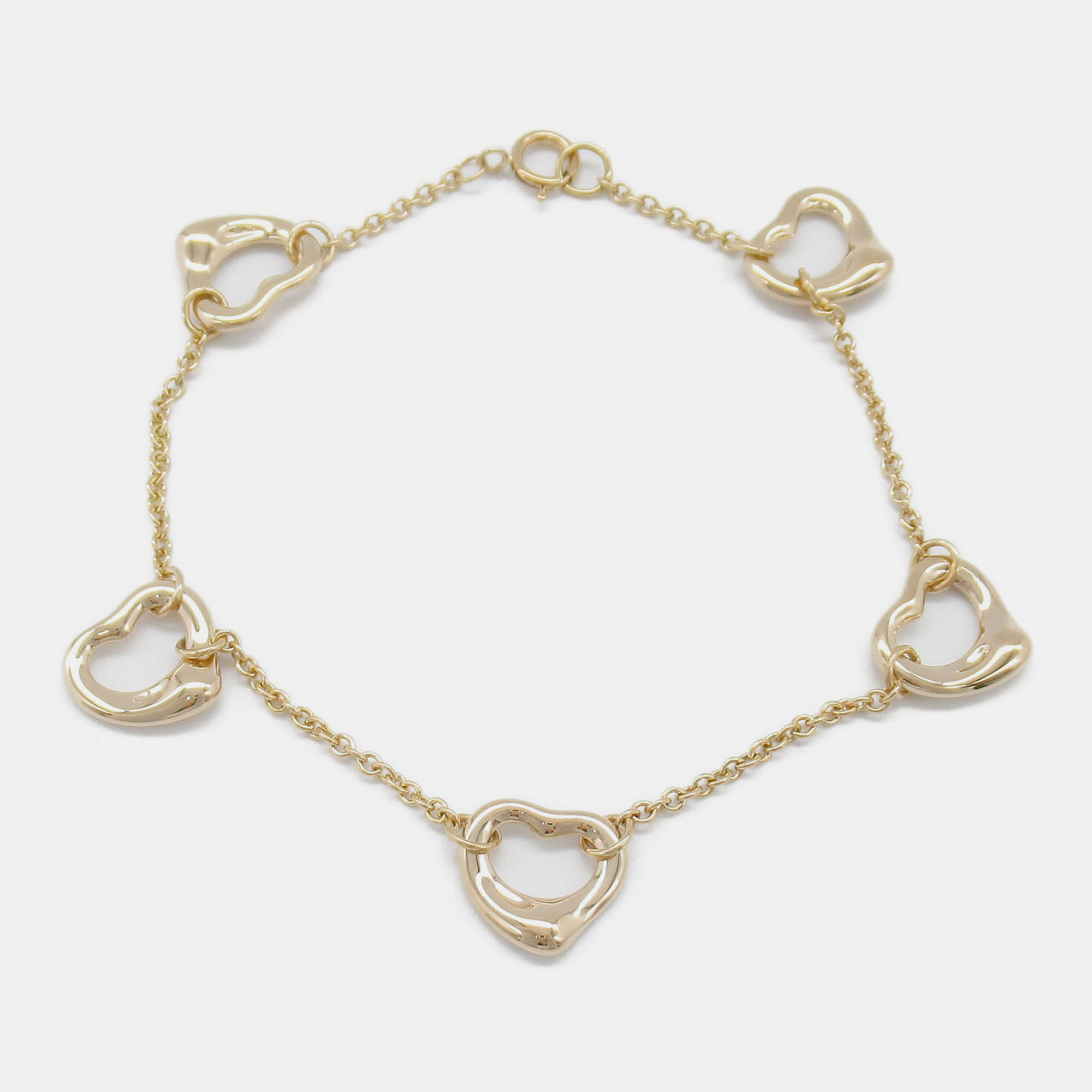 

Tiffany & Co. 18K Pink Gold Open Heart 5-Link Bracelet