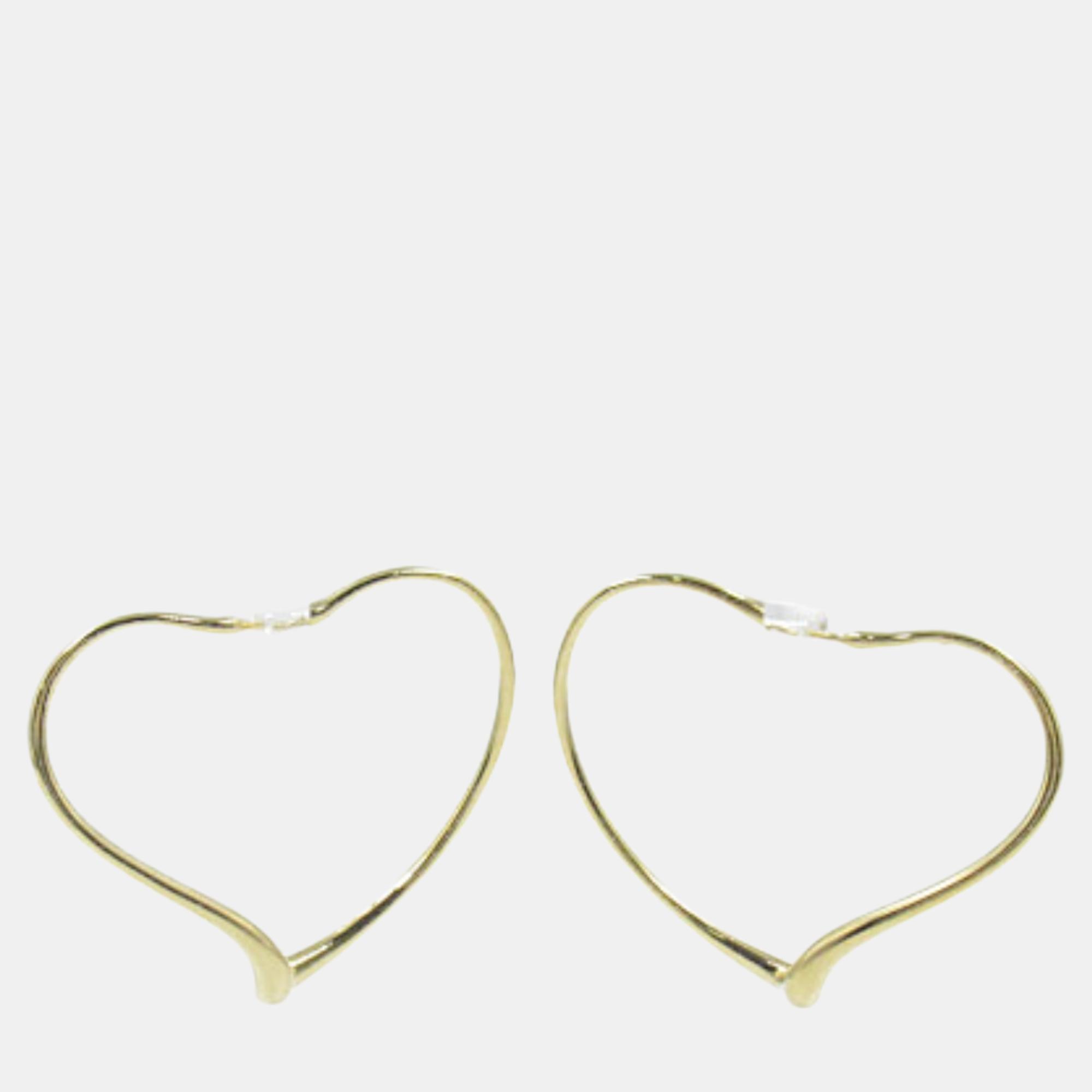 

Tiffany & Co. 18K Yellow Gold Open Heart Stud Earrings