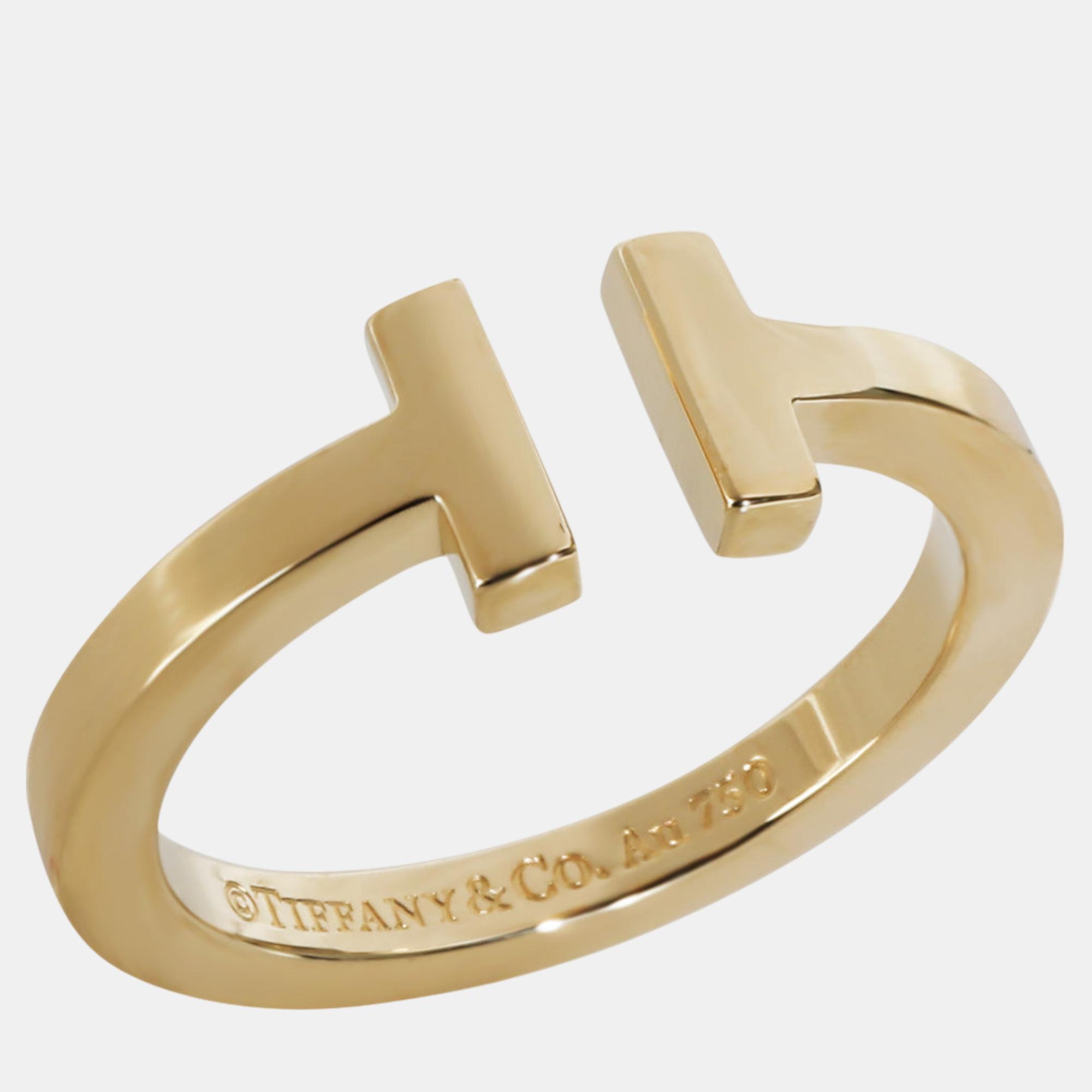 

Tiffany & Co. 18K Yellow Gold T Square Ring EU 62