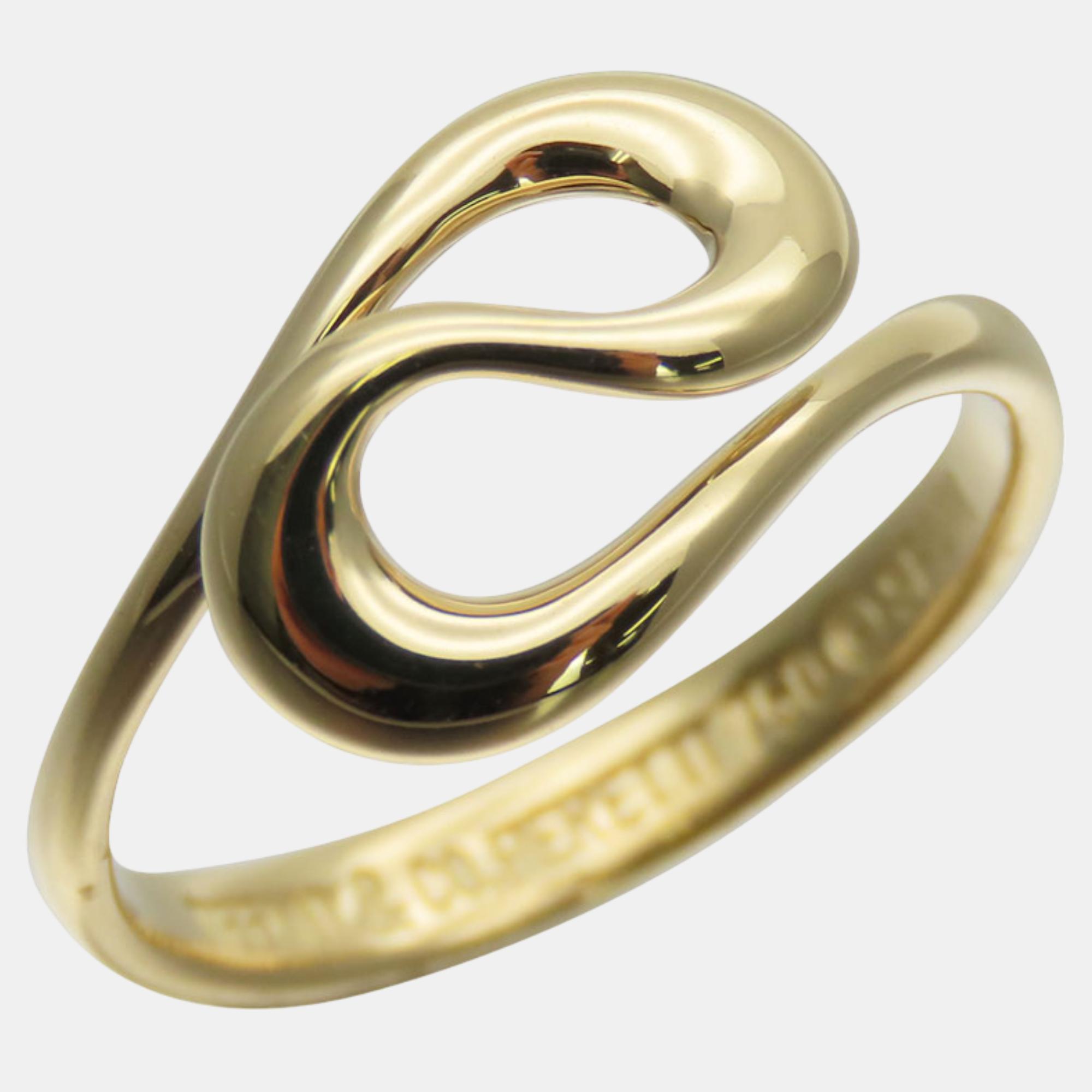 

Tiffany & Co. 18K Yellow Gold Open Wave Ring EU 48