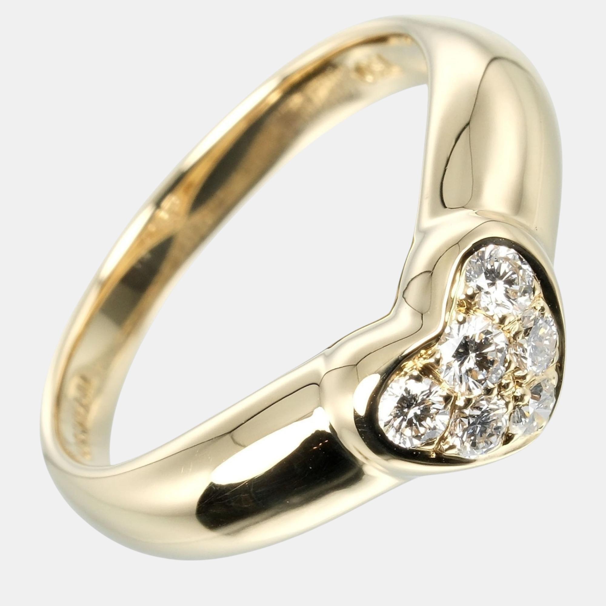 

Tiffany & Co. 18K Yellow Gold Diamonds Heart Ring EU