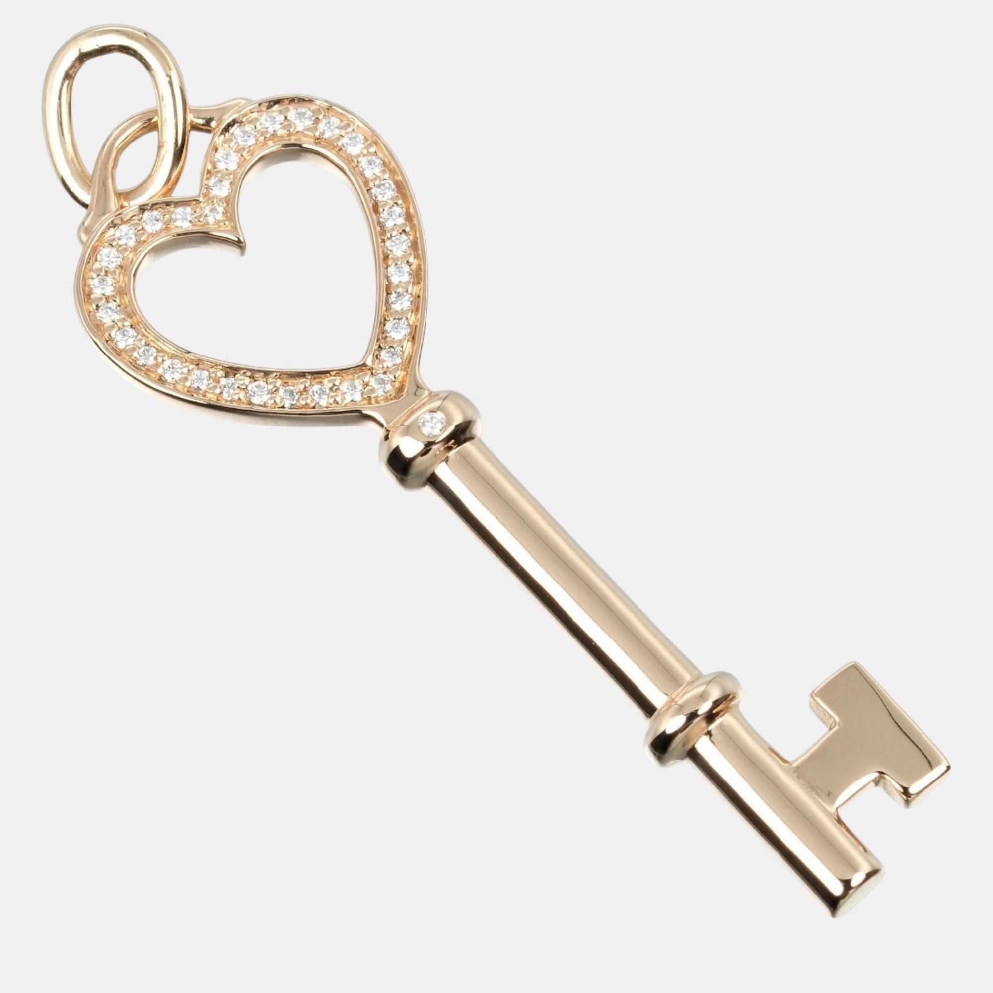 

Tiffany & Co. 18K Pink Gold Heart Key Pendant