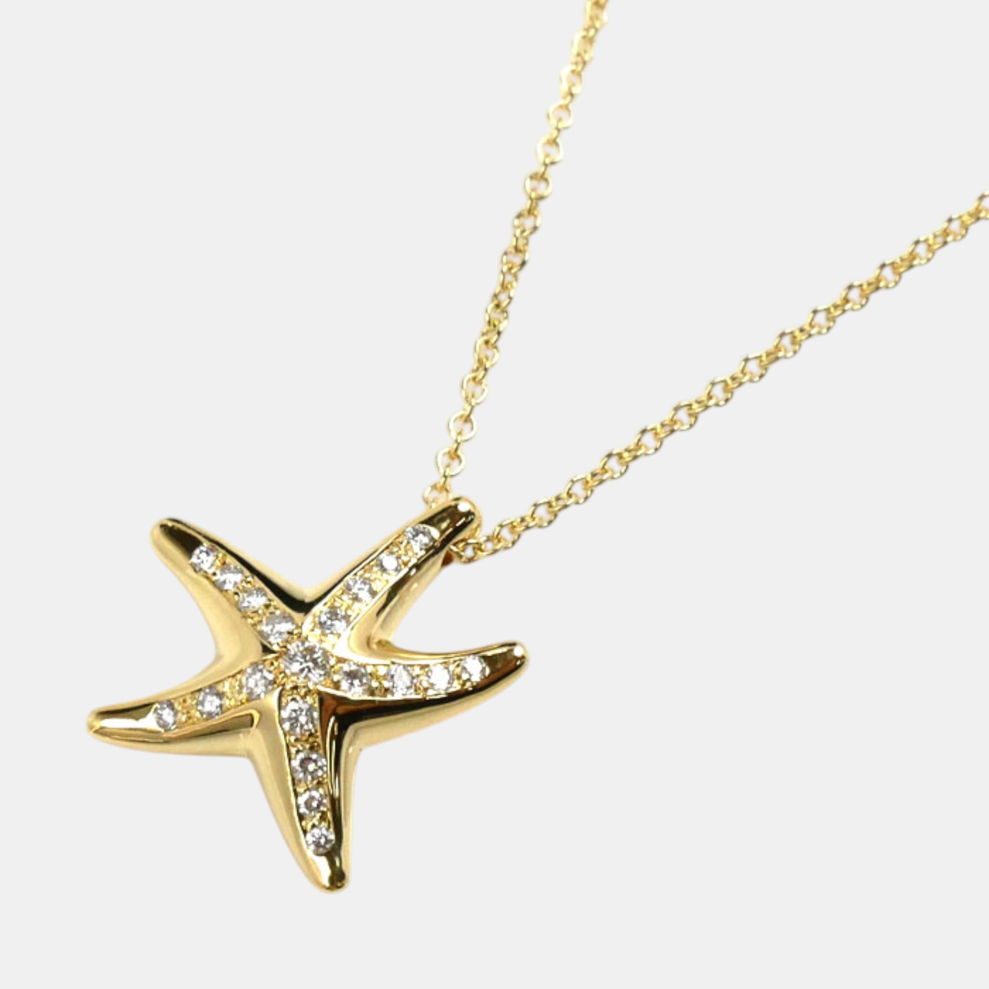 

Tiffany & Co. 18K Yellow Gold Starfish Diamond Necklace