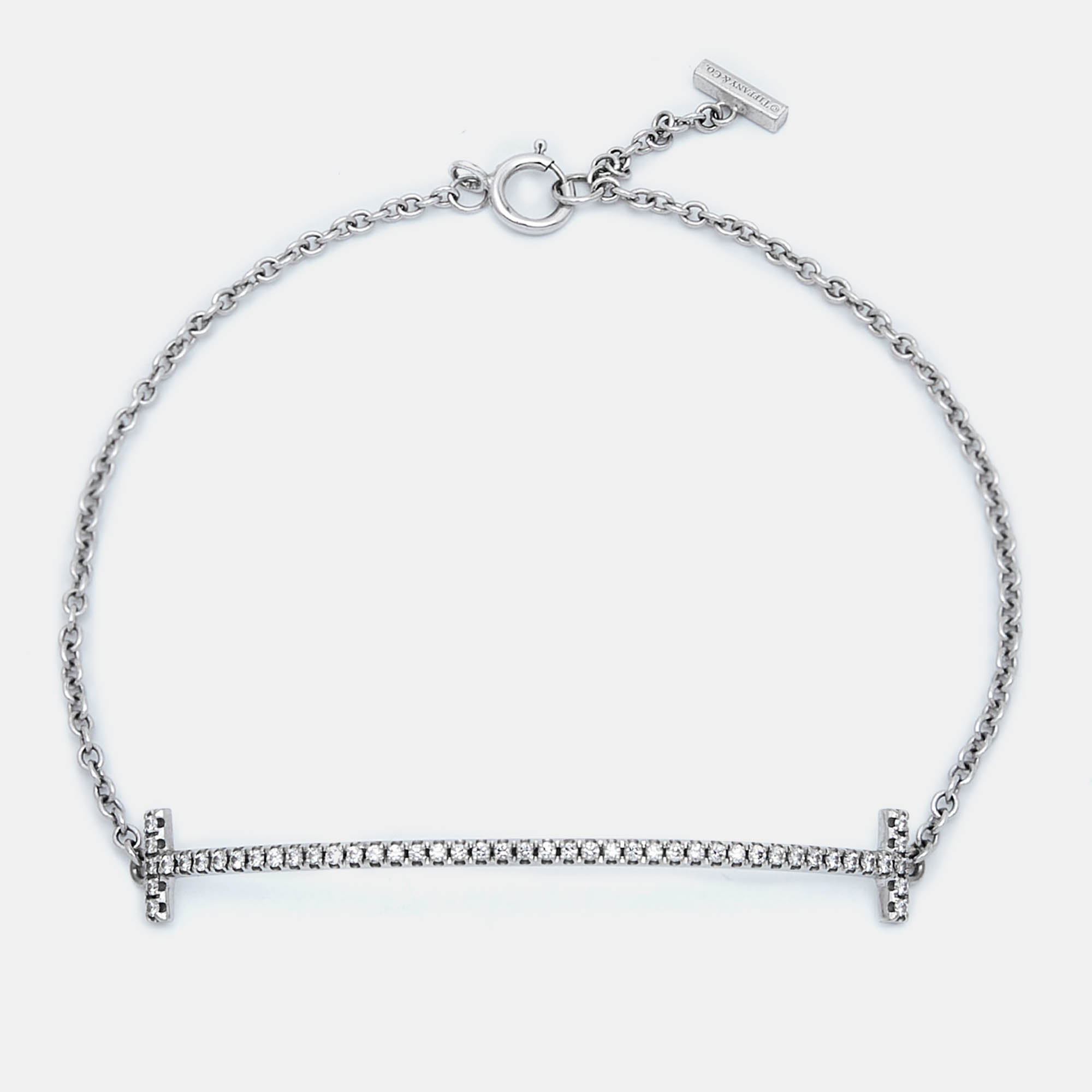 

Tiffany & Co. T Smile Diamonds 18k White Gold Bracelet