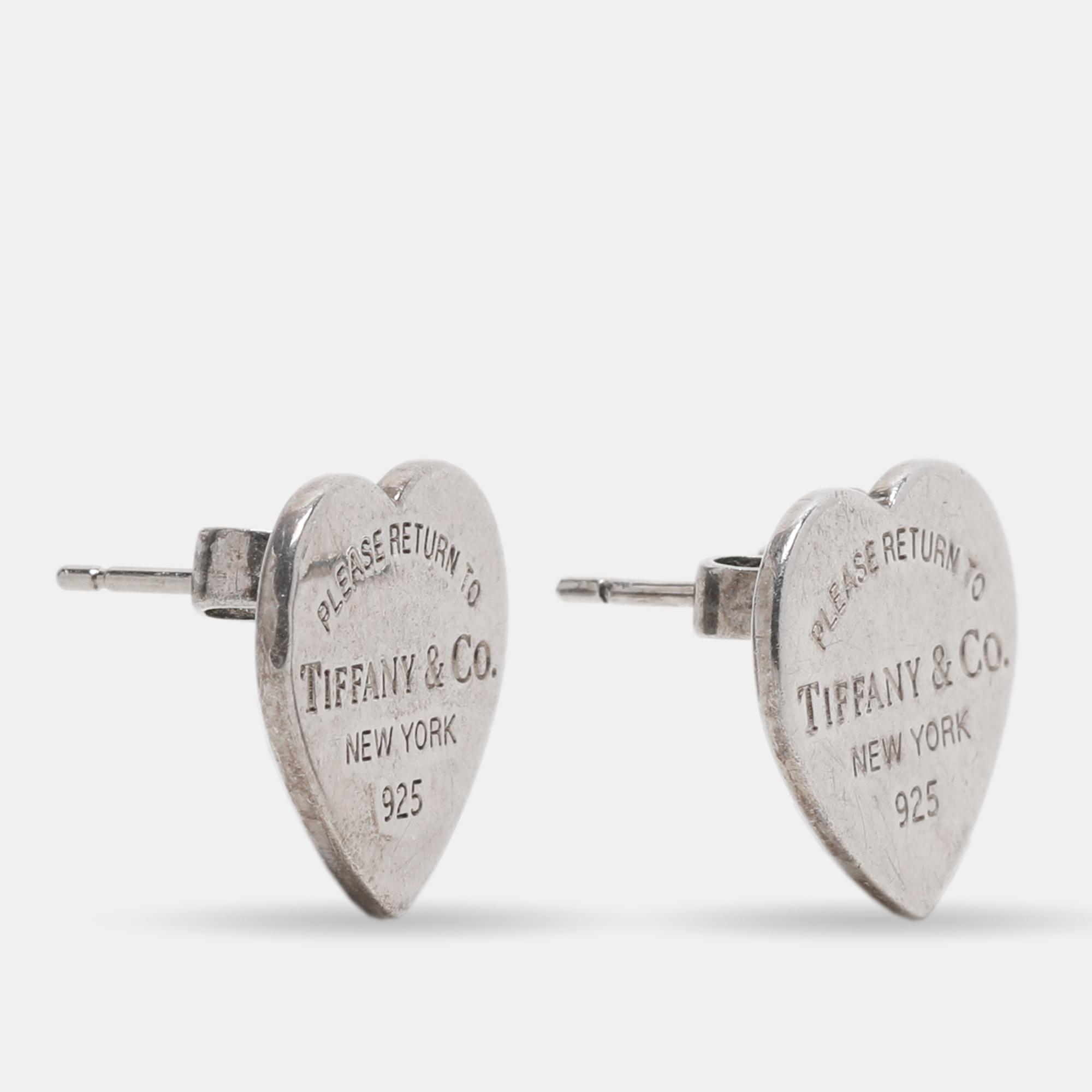 Tiffany & Co. Return to Tiffany Heart Tag Sterling Silver Earrings 