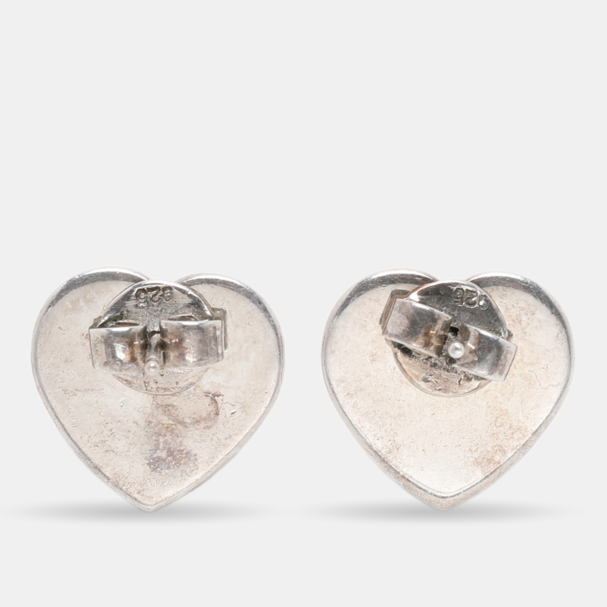 Tiffany & Co. Return to Tiffany Heart Tag Sterling Silver Earrings 