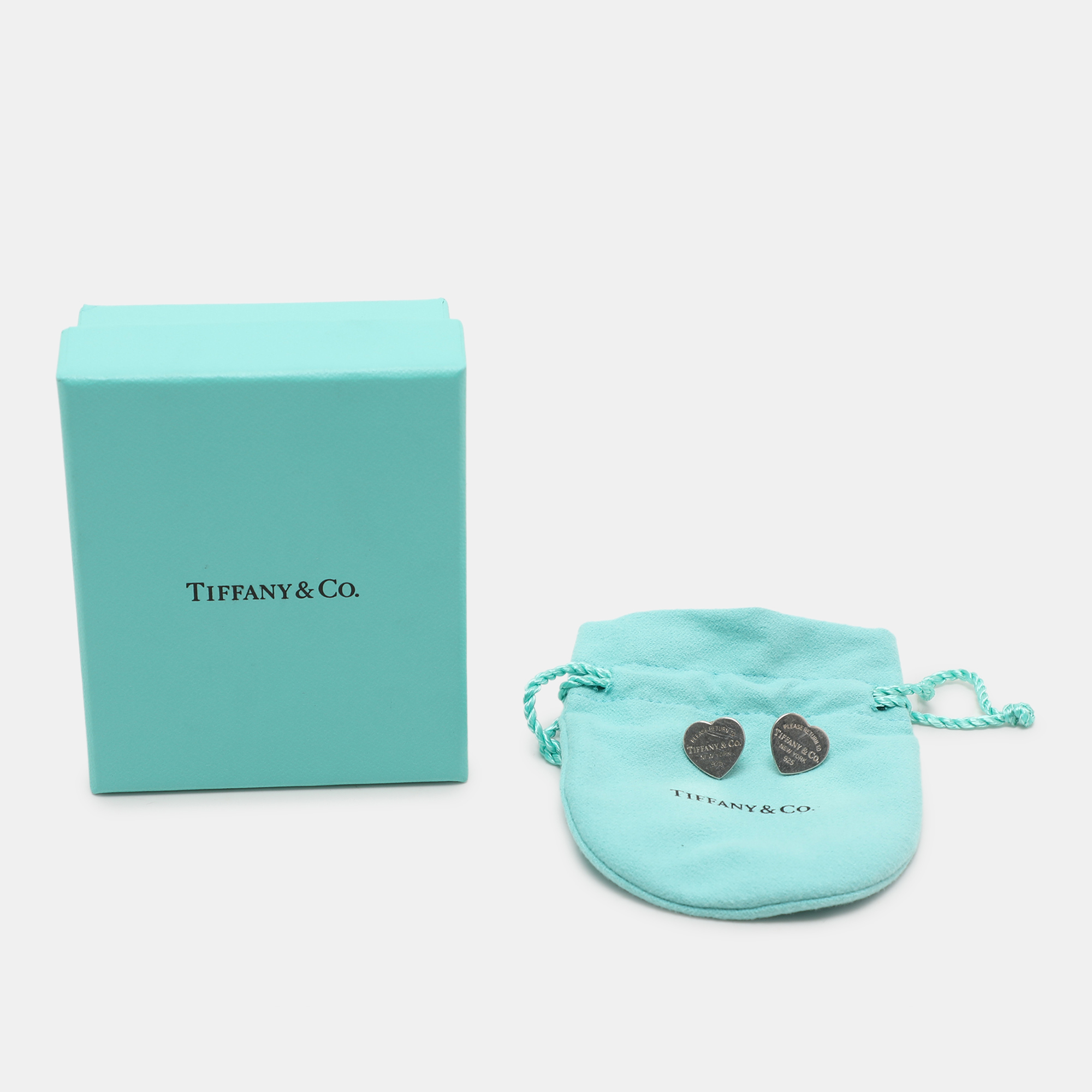 Tiffany & Co. Return to Tiffany Heart Tag Sterling Silver Earrings 