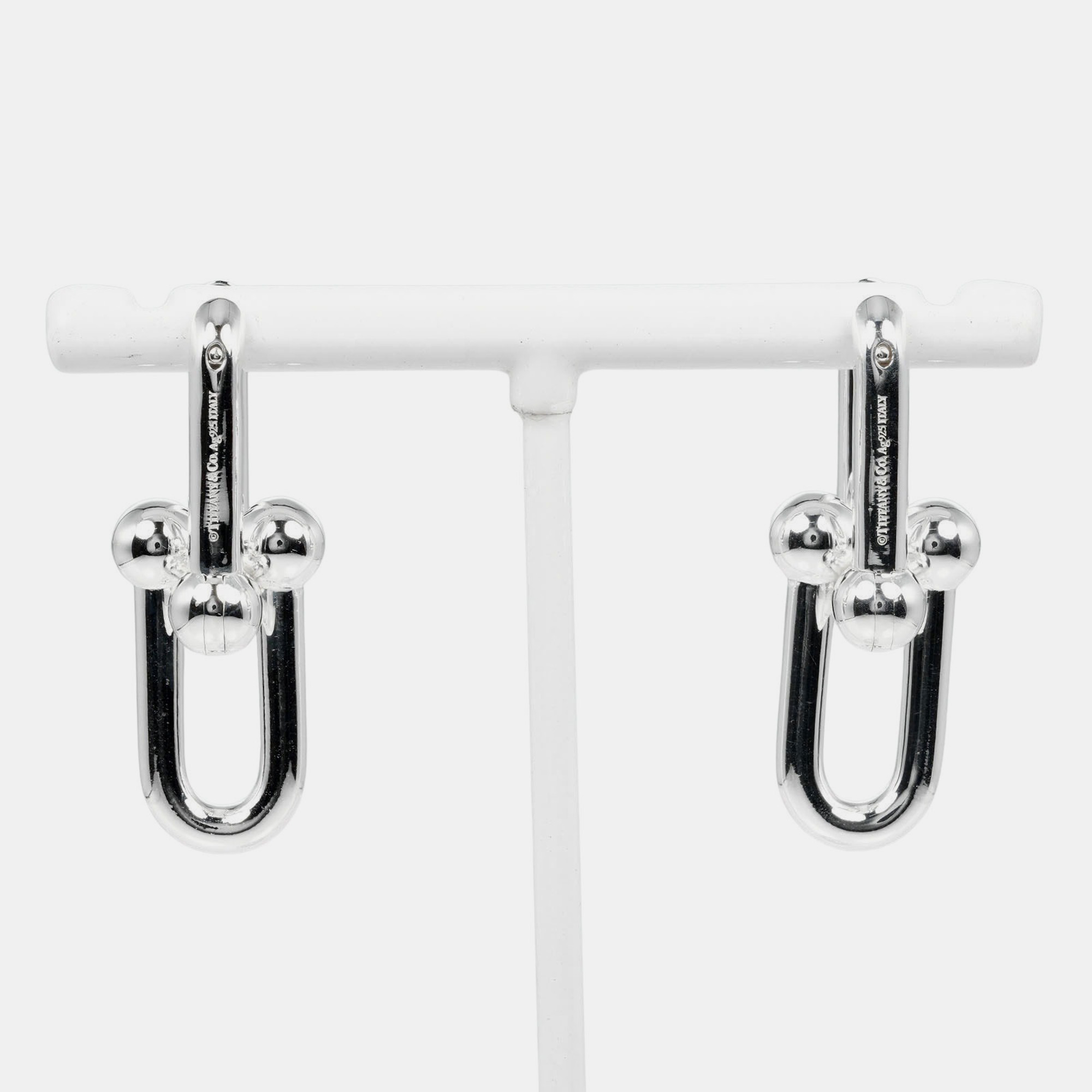 Pre-owned Tiffany & Co Sterling Silver Hardwear Link Earrings