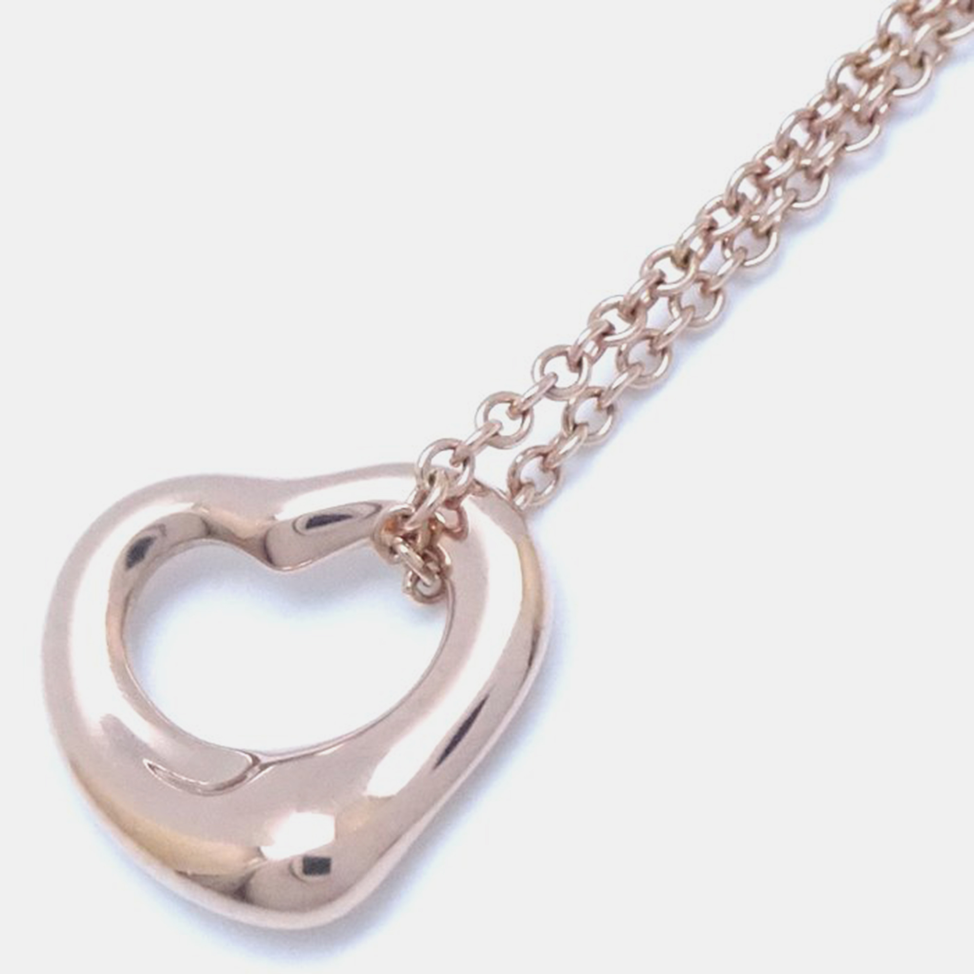 

Tiffany & Co. 18K Rose Gold Elsa Peretti Open Heart Pendant Necklace