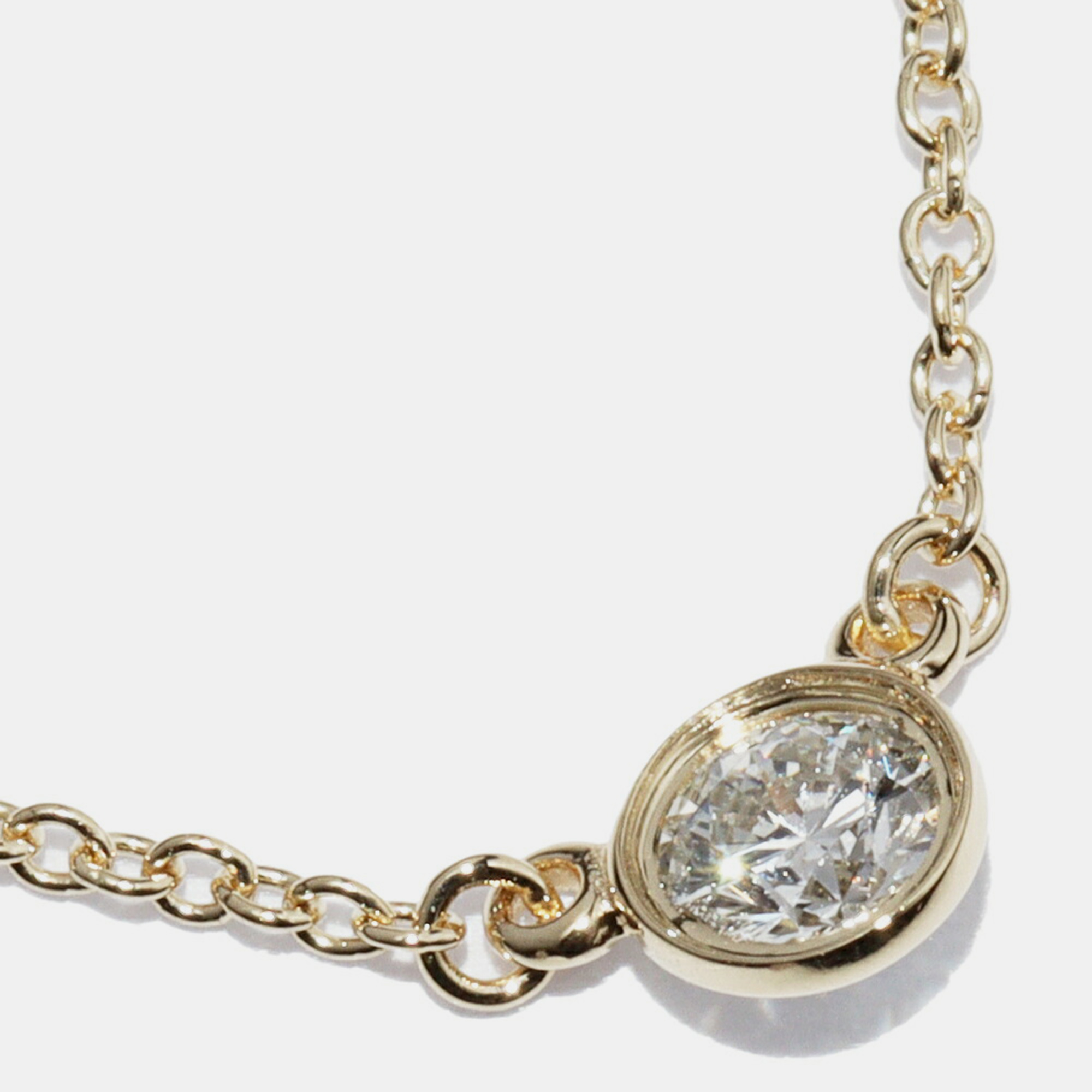 

Tiffany & Co. 18K Yellow Gold and Diamond Elsa Peretti Diamonds By The Yard Pendant Necklace