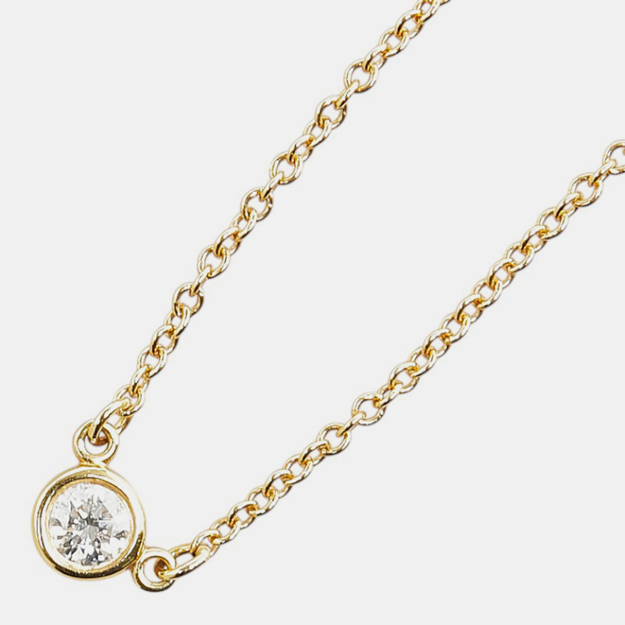 

Tiffany & Co. 18K Yellow Gold and Diamond Elsa Peretti Diamonds By The Yard Pendant Necklace