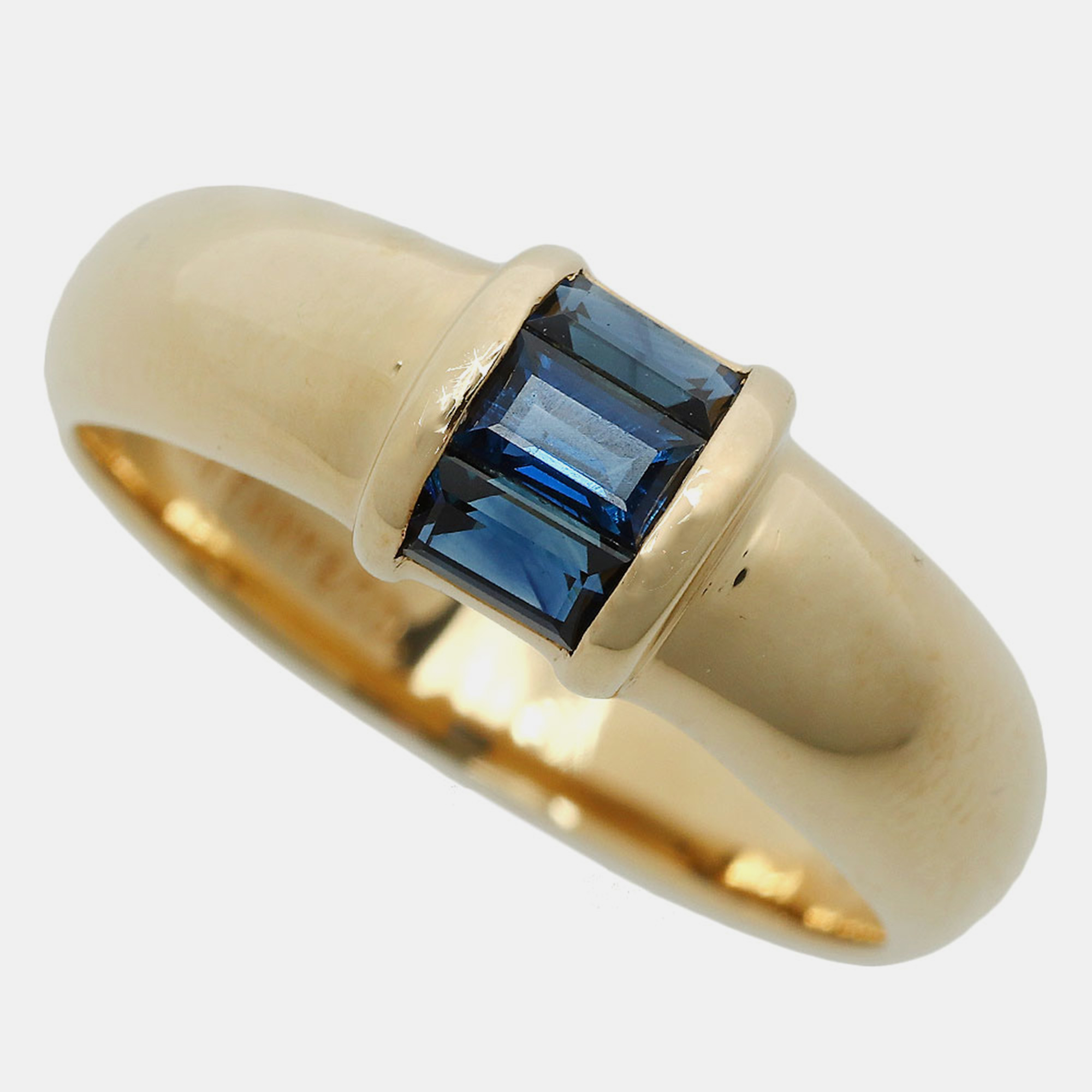 

Tiffany & Co. 18K Yellow Gold and Sapphire Band Ring EU 51