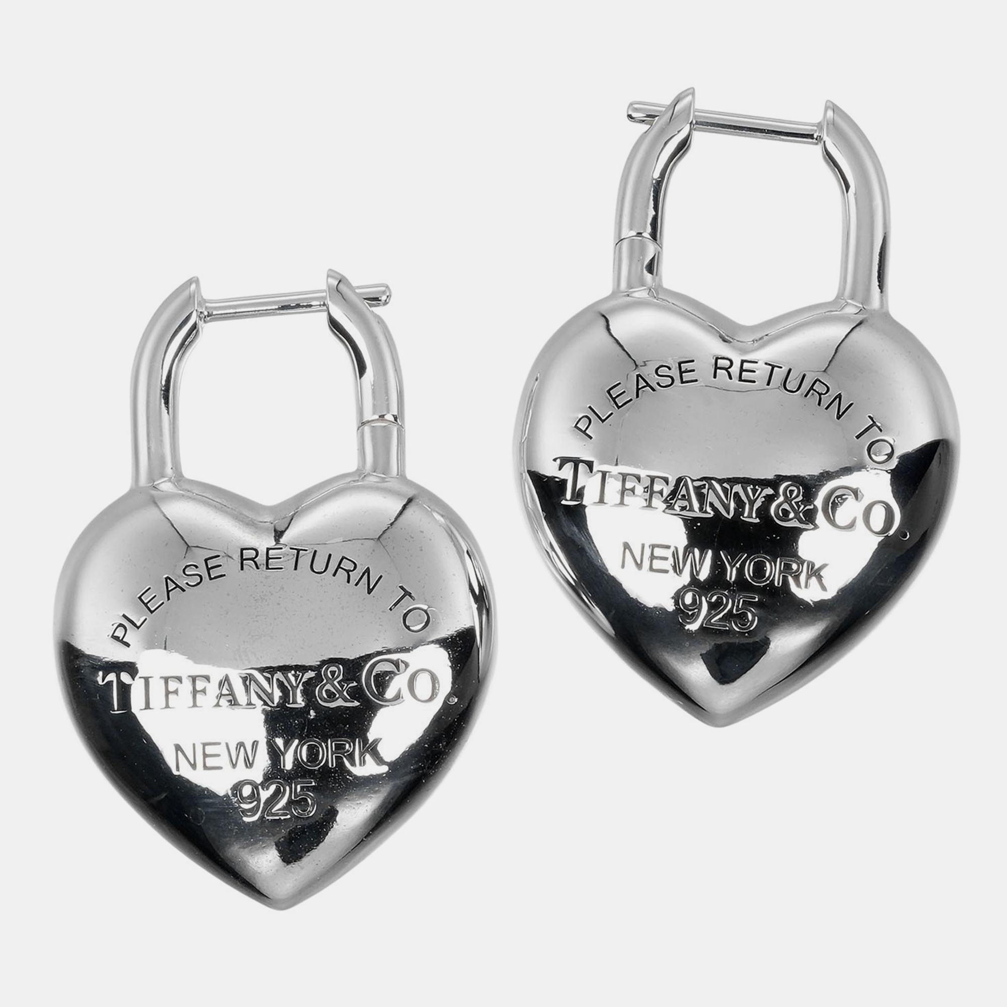 

Tiffany & Co. Silver Full Heart Return To Tiffany Earrings