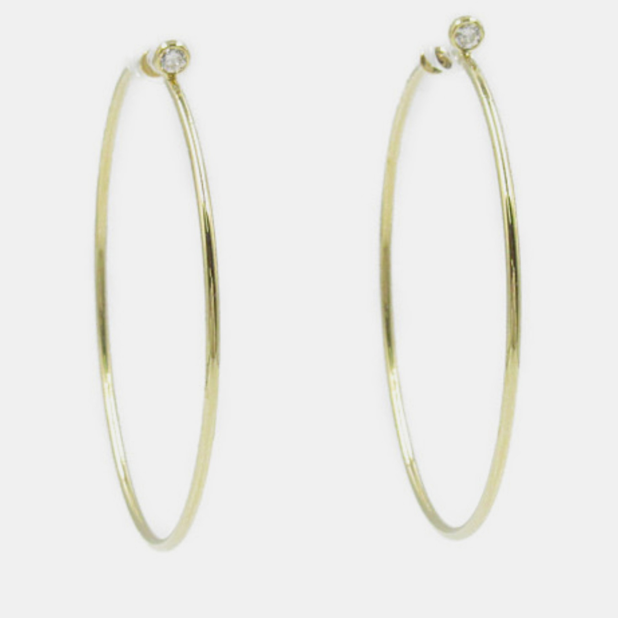 

Tiffany & Co. 18K Yellow Gold and Diamond Elsa Peretti Hoop Earrings