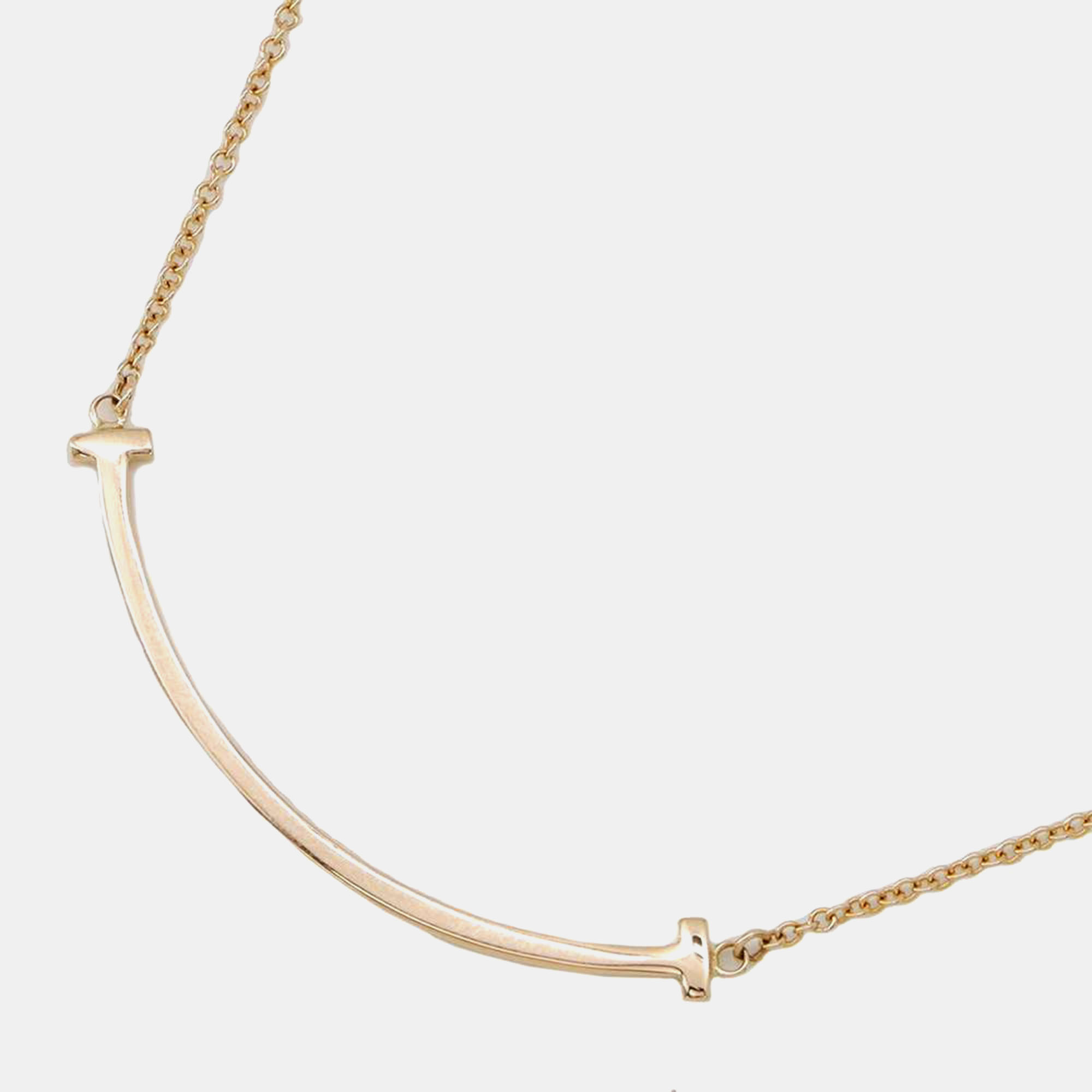 

Tiffany & Co. T Smile Necklace Size Small 18K Yellow Gold