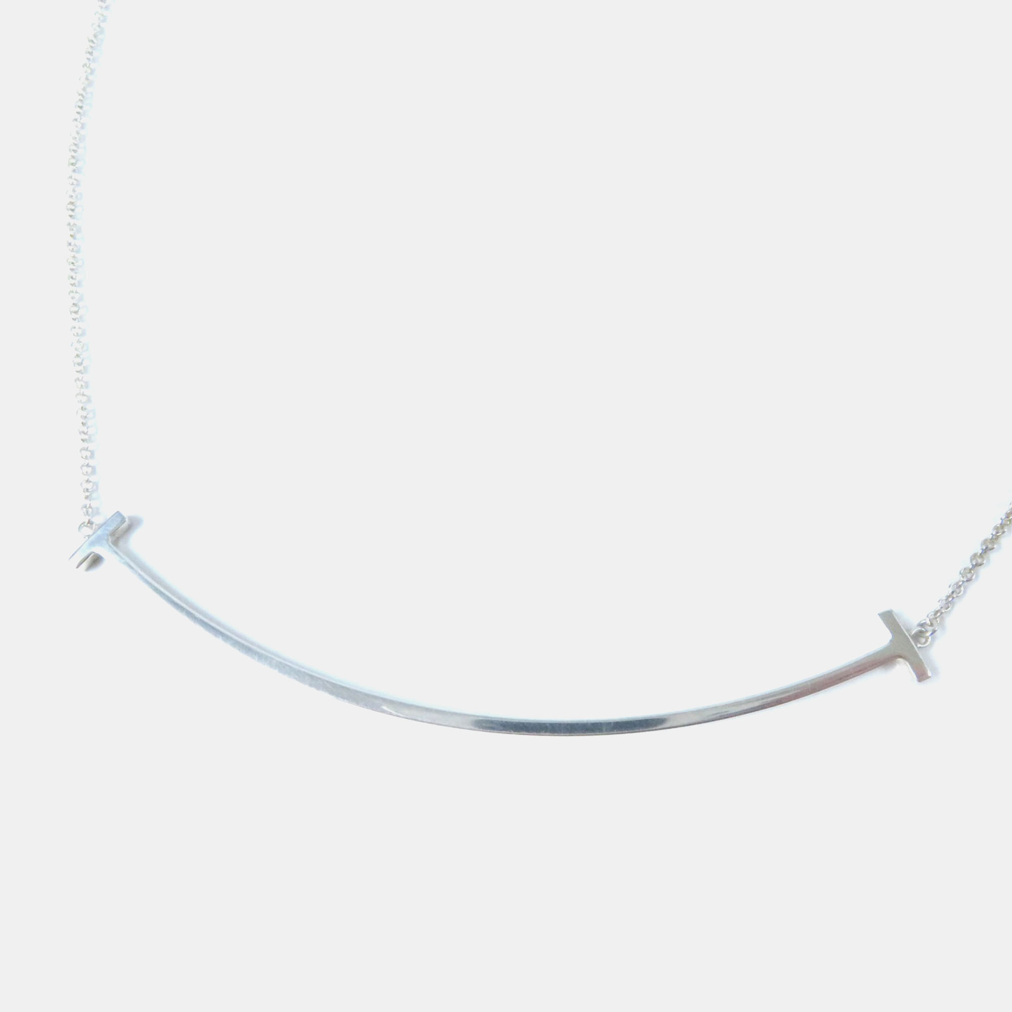 

Tiffany & Co. Sterling Silver T Smile Pendant Necklace