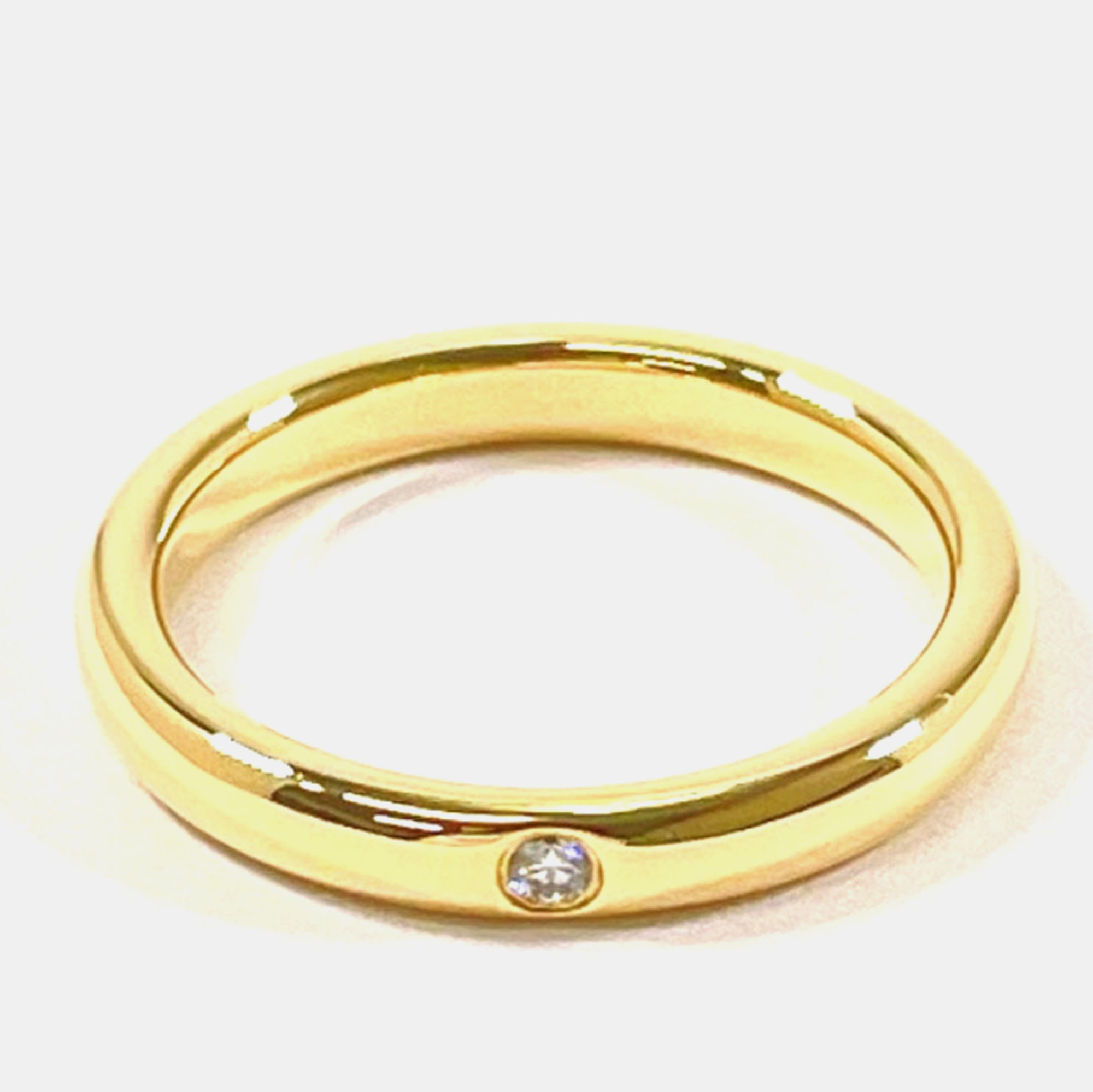 

Tiffany & Co. 18K Yellow Gold Elsa Peretti Diamond Band Ring EU 50