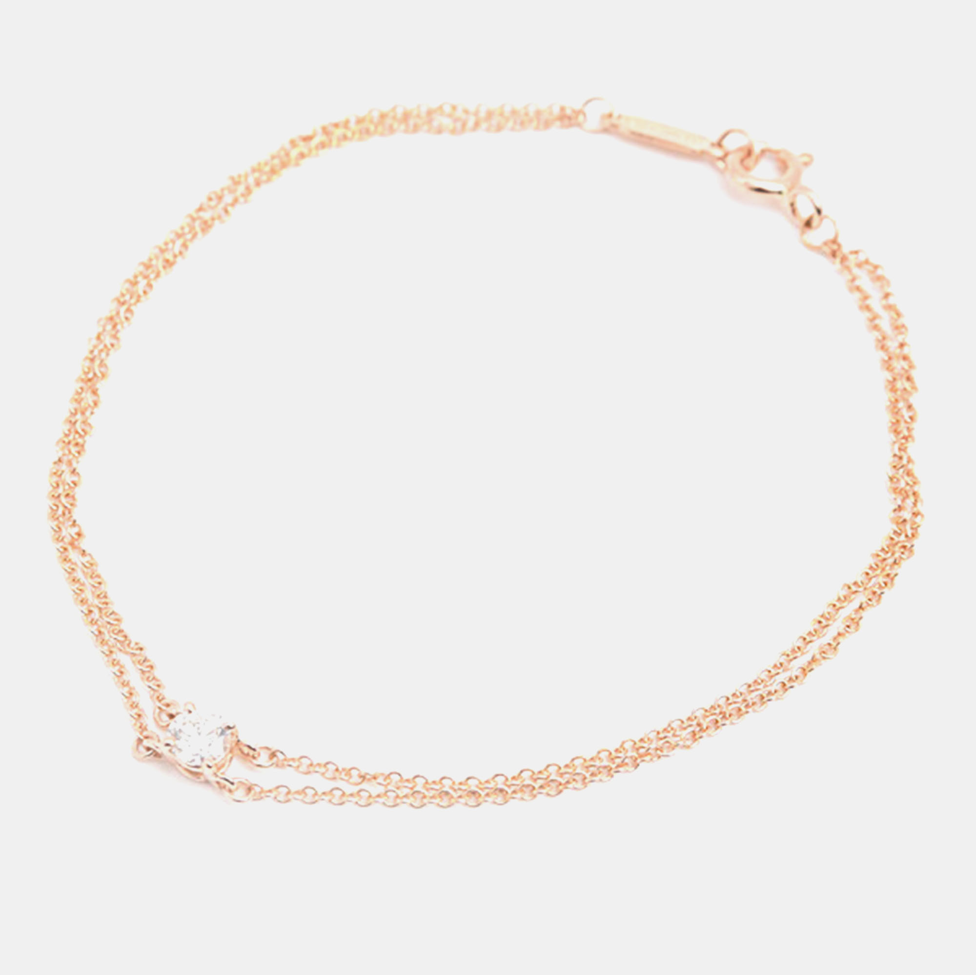 

Tiffany & Co. 18K Pink Gold Tiffany Solitaire Diamond Bracelet