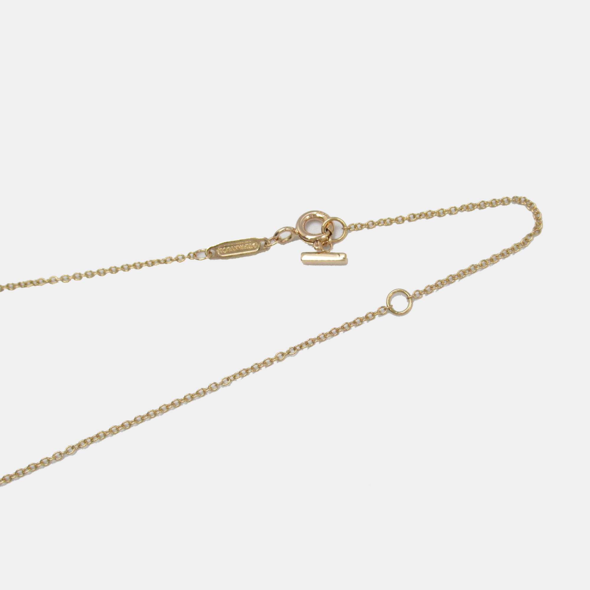Tiffany & Co. 18K Pink Gold T Smile Pendant Necklace 