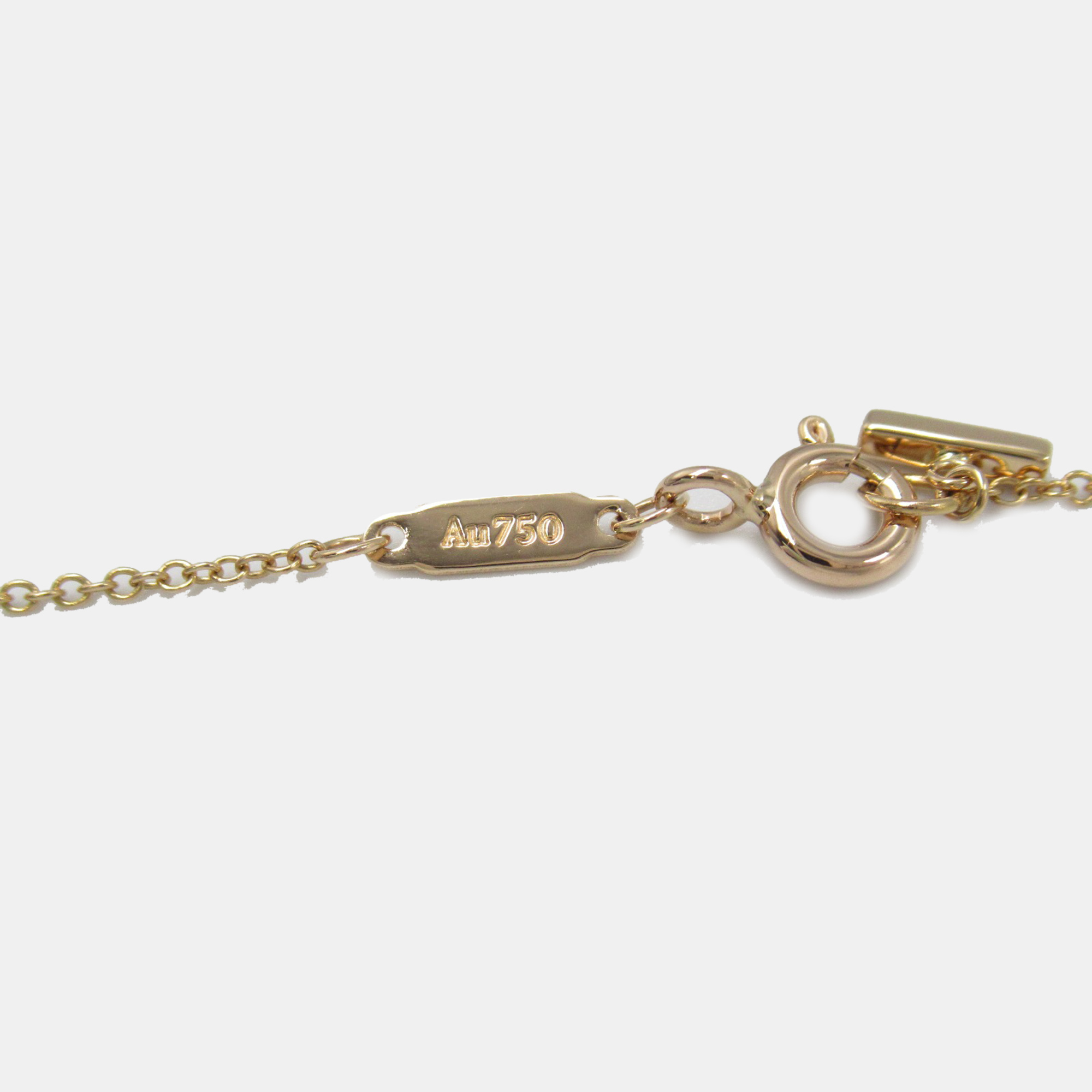 Tiffany & Co. 18K Pink Gold T Smile Pendant Necklace 