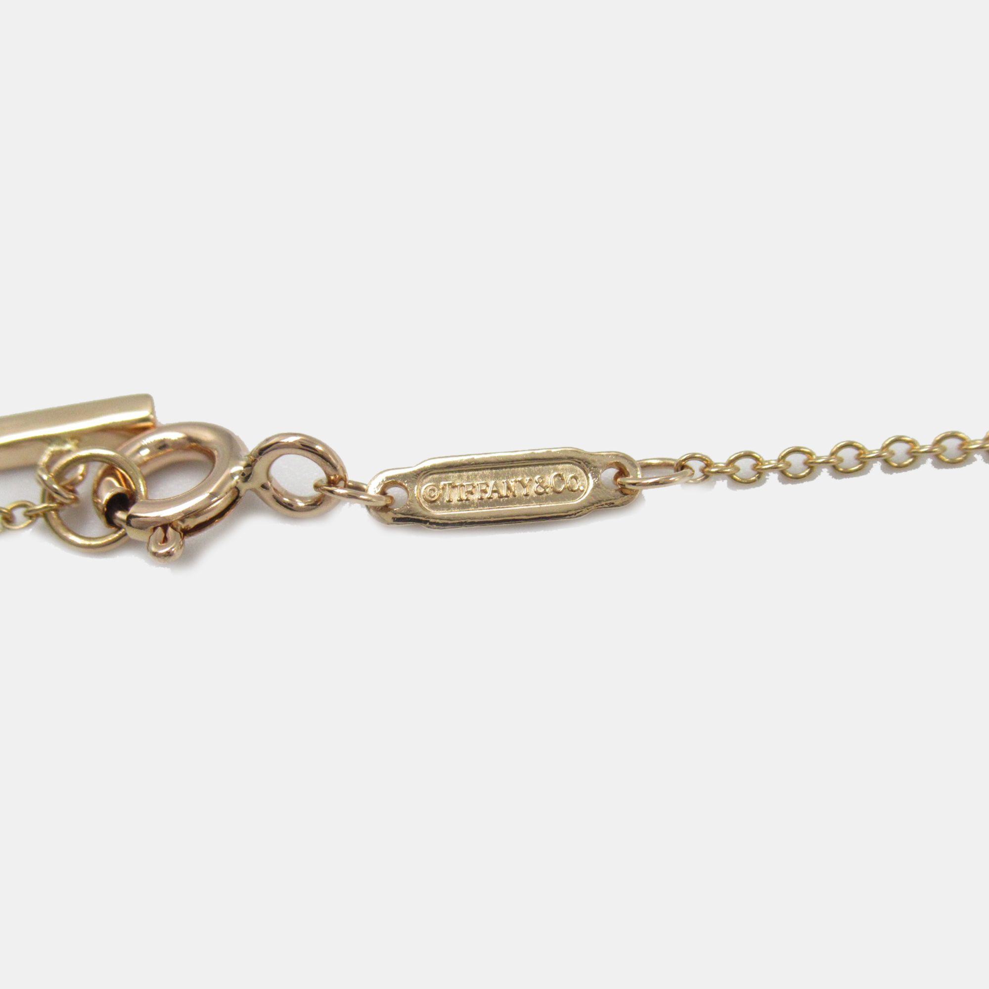 Tiffany & Co. 18K Pink Gold T Smile Pendant Necklace 