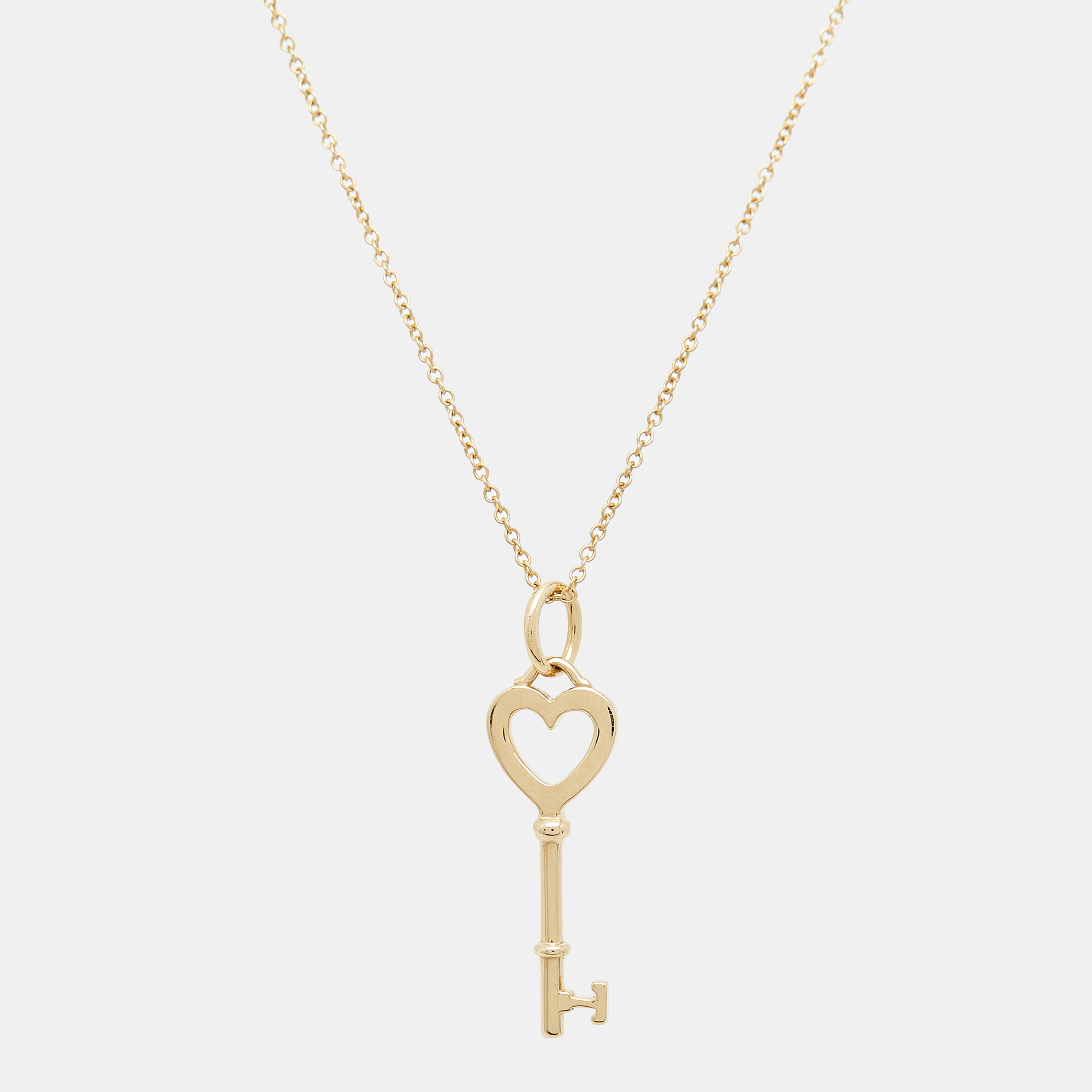 

Tiffany & Co. Heart Key 18k Yellow Gold Pendant Necklace