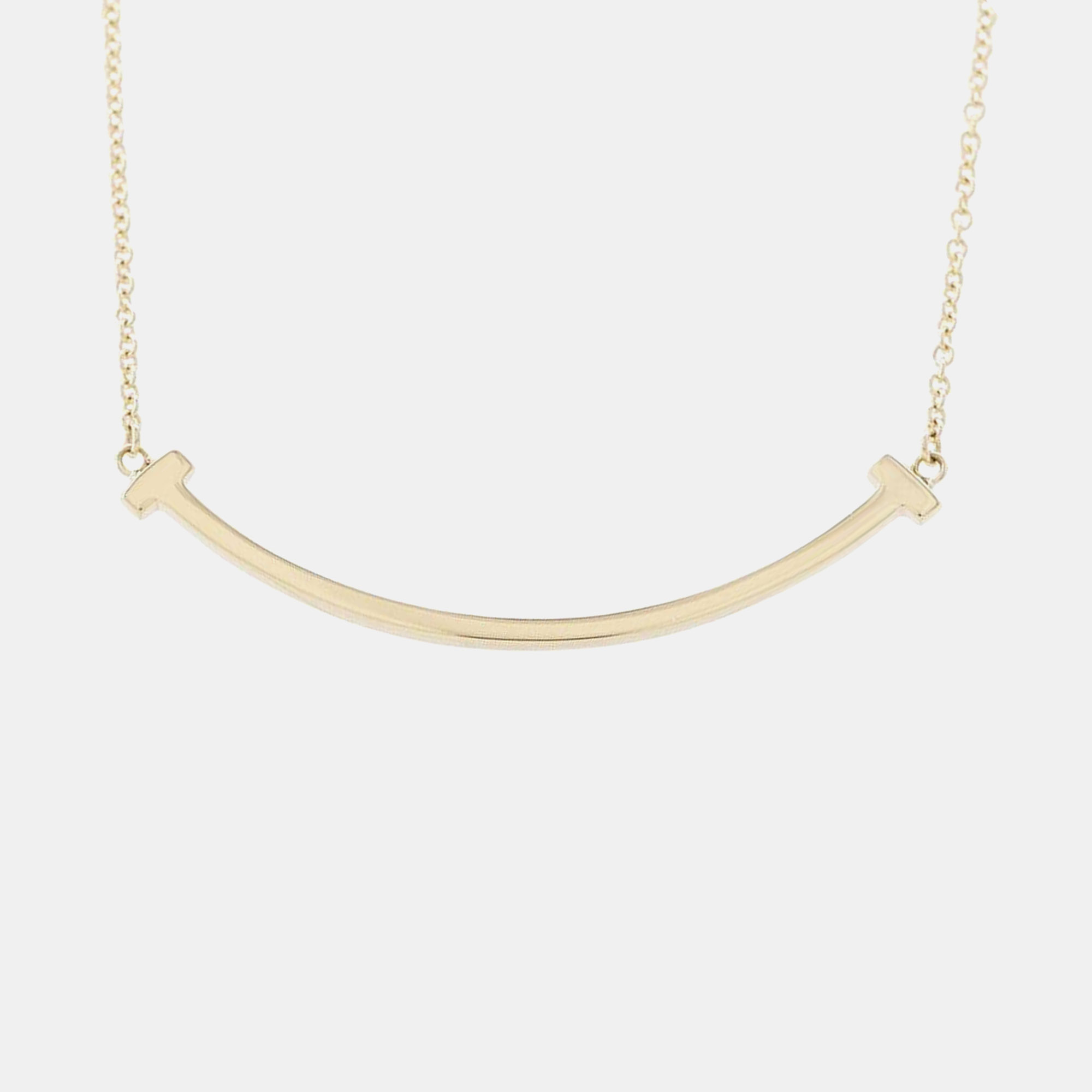 

Tiffany & Co. 18K Yellow Gold T Smile Pendant Necklace