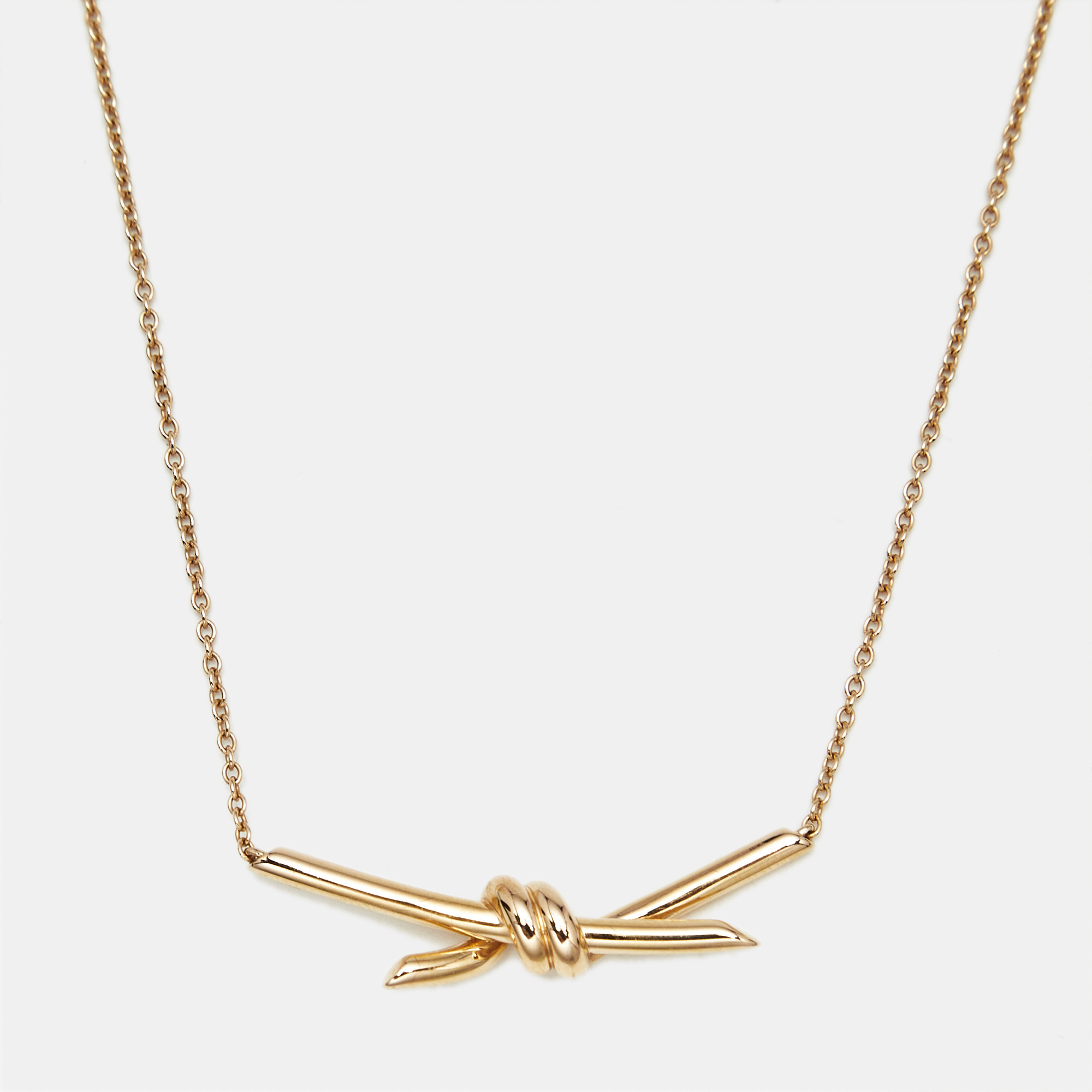

Tiffany & Co. Knot 18k Rose Gold Chain Necklace