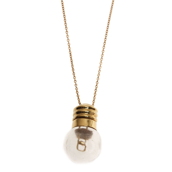 Co Vintage Peretti Crystal, Light Bulb Pendant Necklace