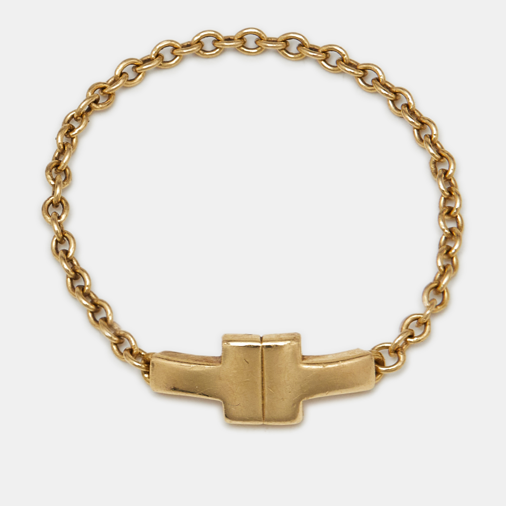 

Tiffany & Co. Tiffany T 18k Yellow Gold Chain Ring 61