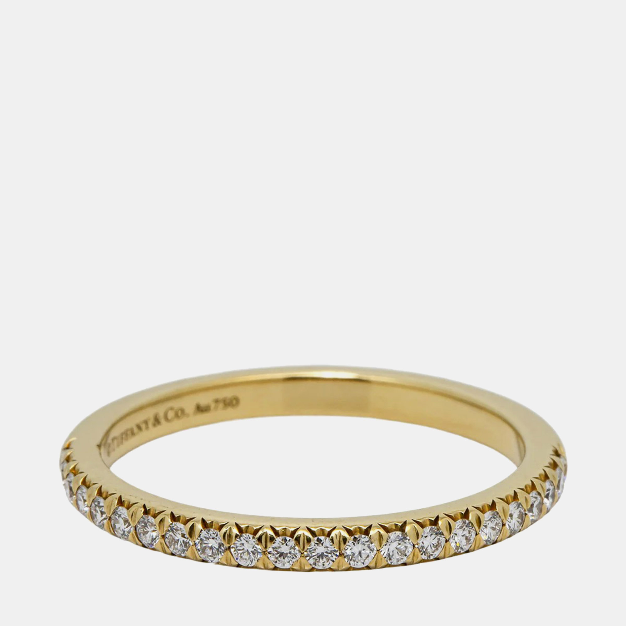 

Tiffany & Co. 18K Yellow Gold Tiffany Soleste Full Eternity Ring EU 53