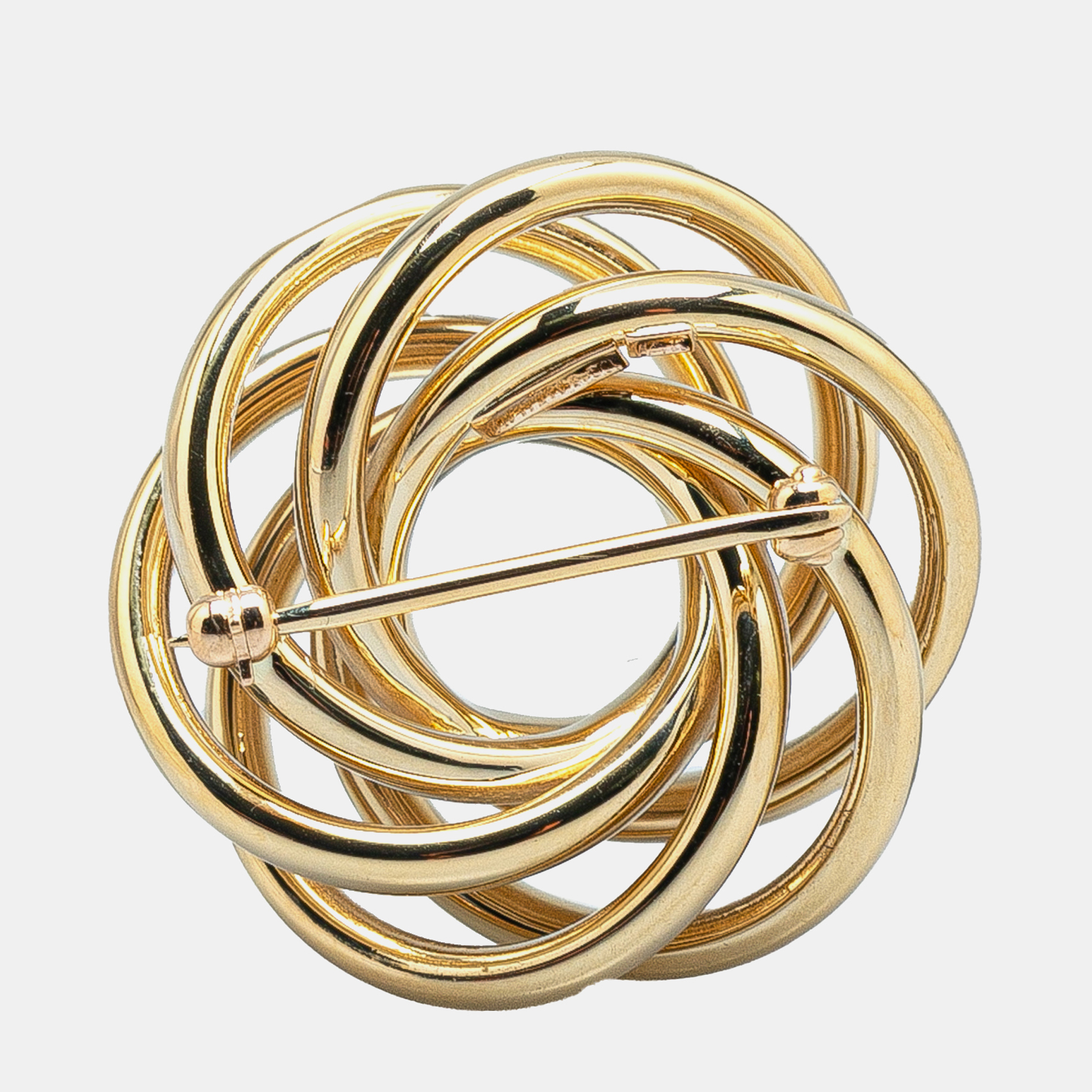 

Tiffany & Co. 14K Yellow Gold Twist Spiral Knot Brooch