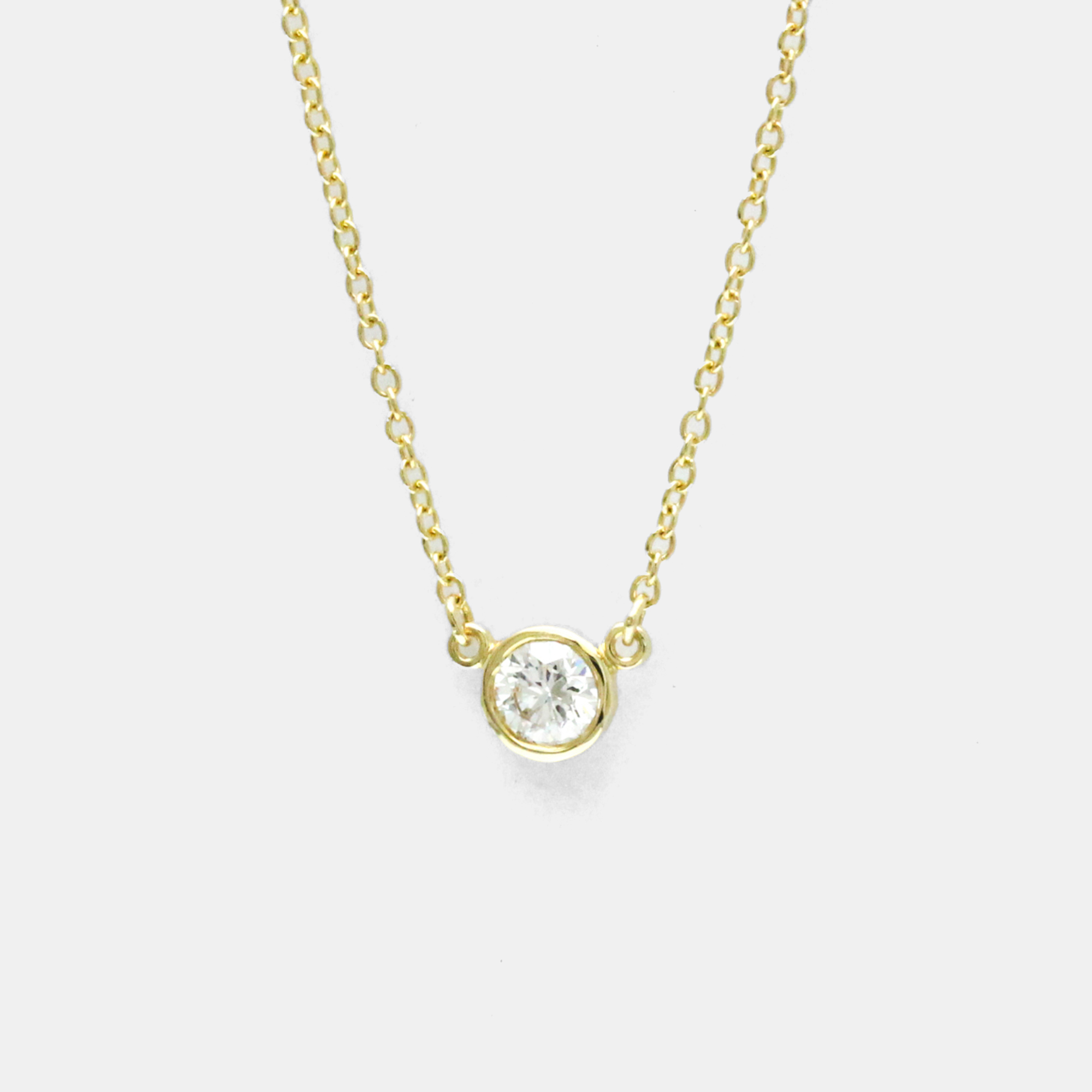 Pre-owned Tiffany & Co 18k Yellow Gold Diamond Tiffany By The Yard Diamond Necklace
