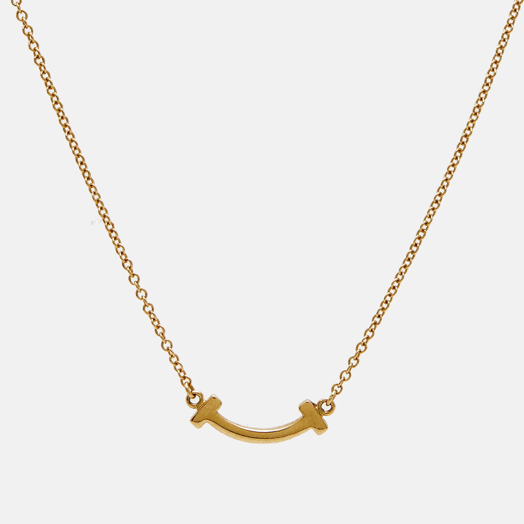 

Tiffany & Co. T Smile 18k Yellow Gold Mini Model Necklace
